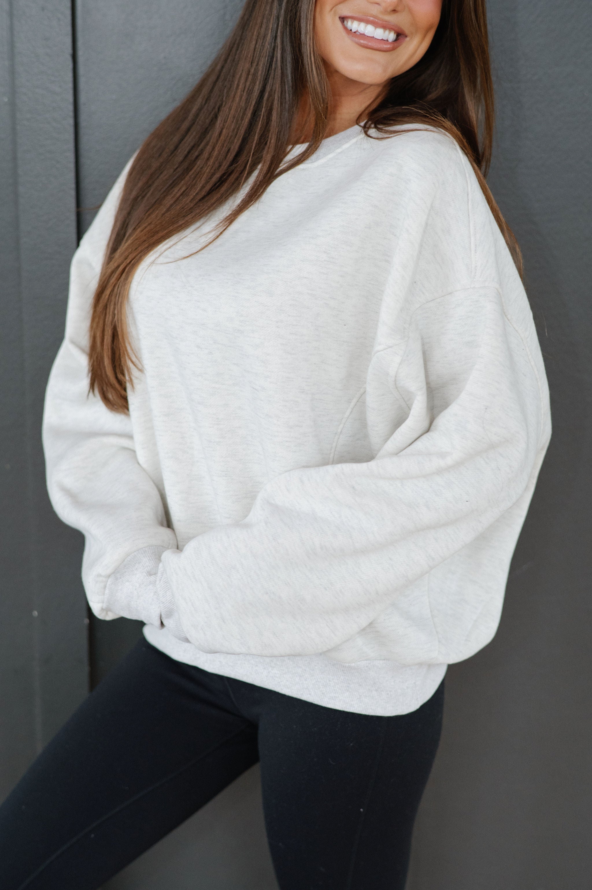 Amber Sweatshirt-Heather Grey