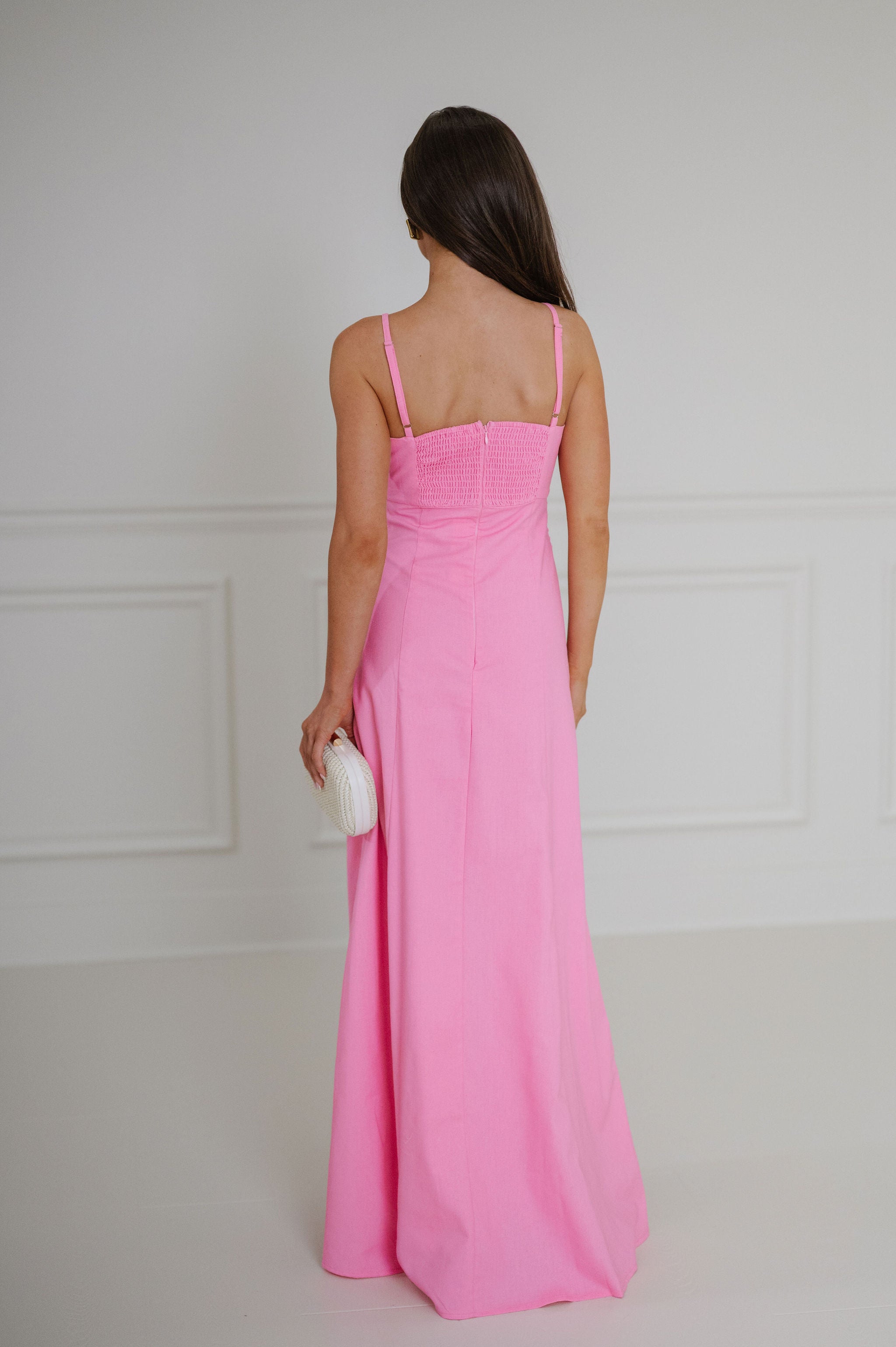 Eliza Maxi Dress-Pink