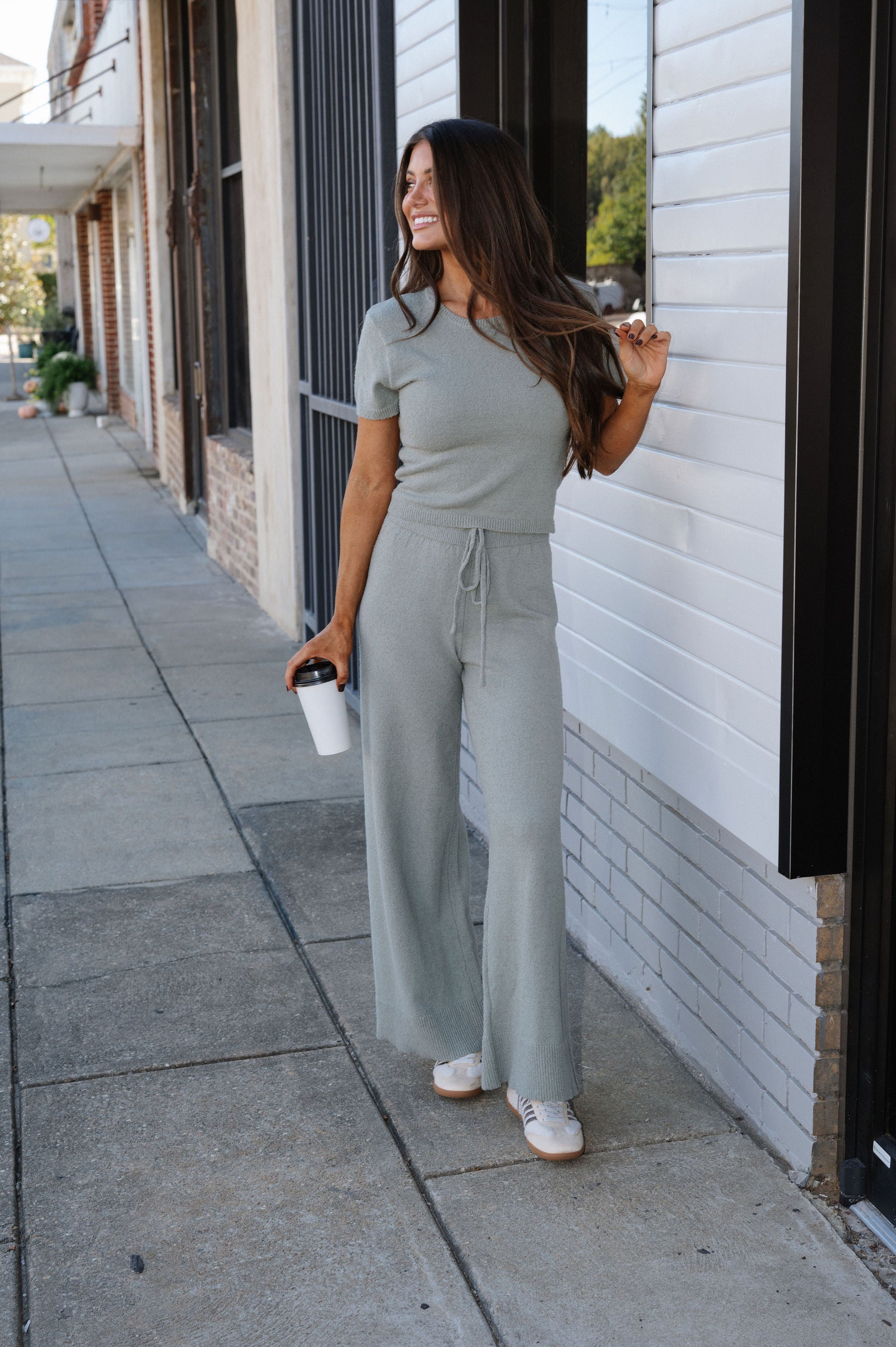 Andre Pants Set-Dusty Sage