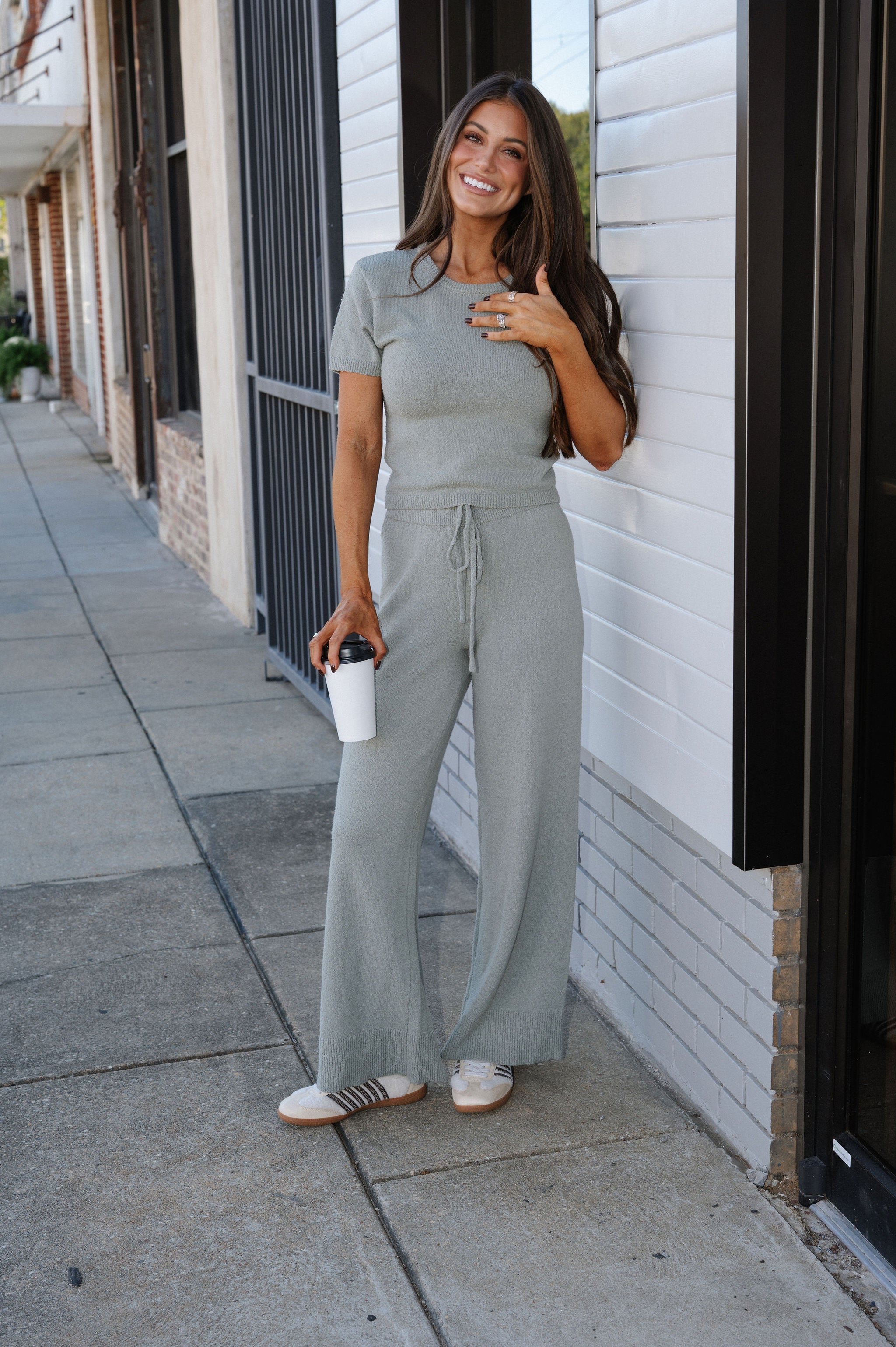 Andre Pants Set-Dusty Sage