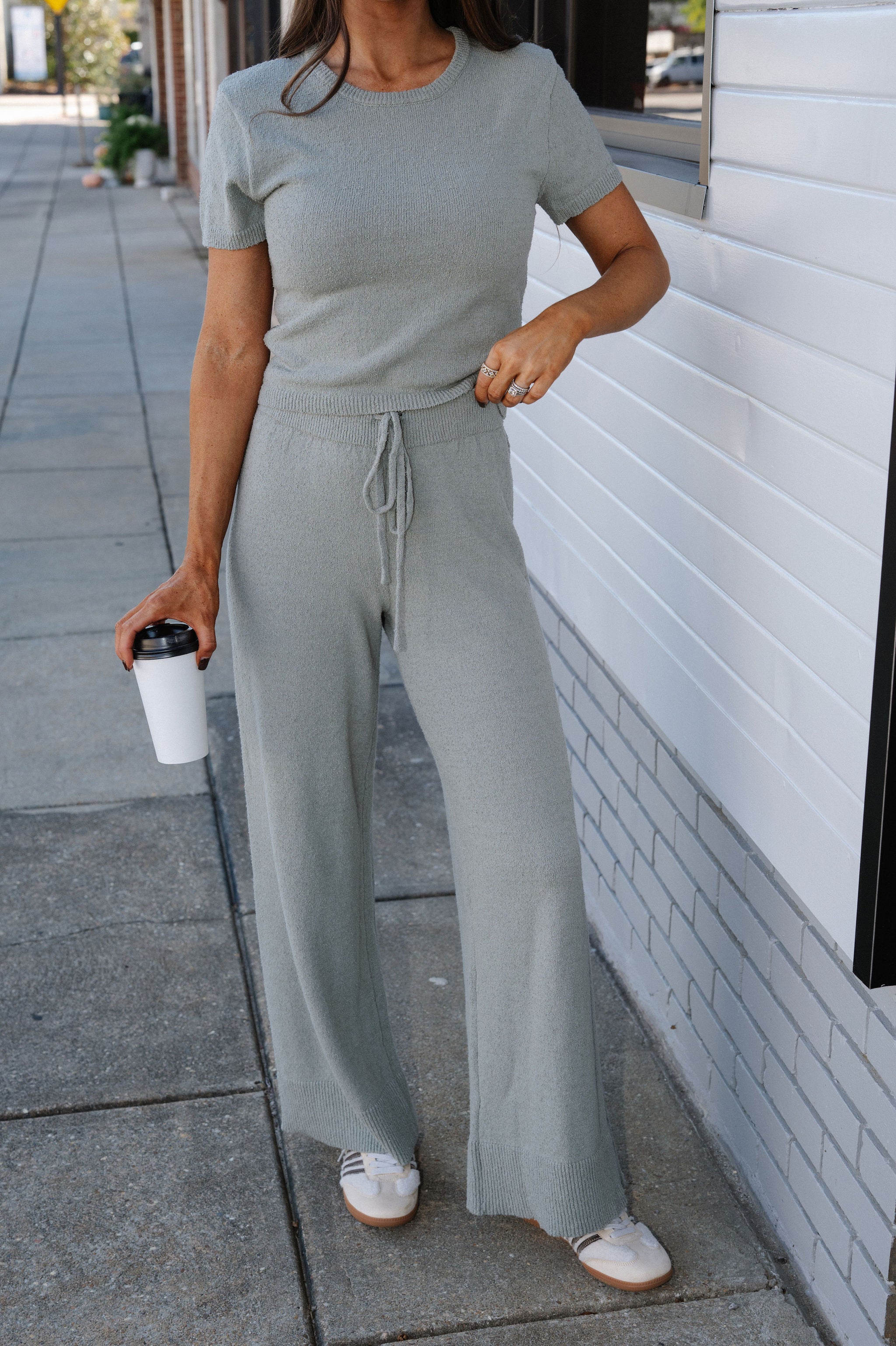 Andre Pants Set-Dusty Sage