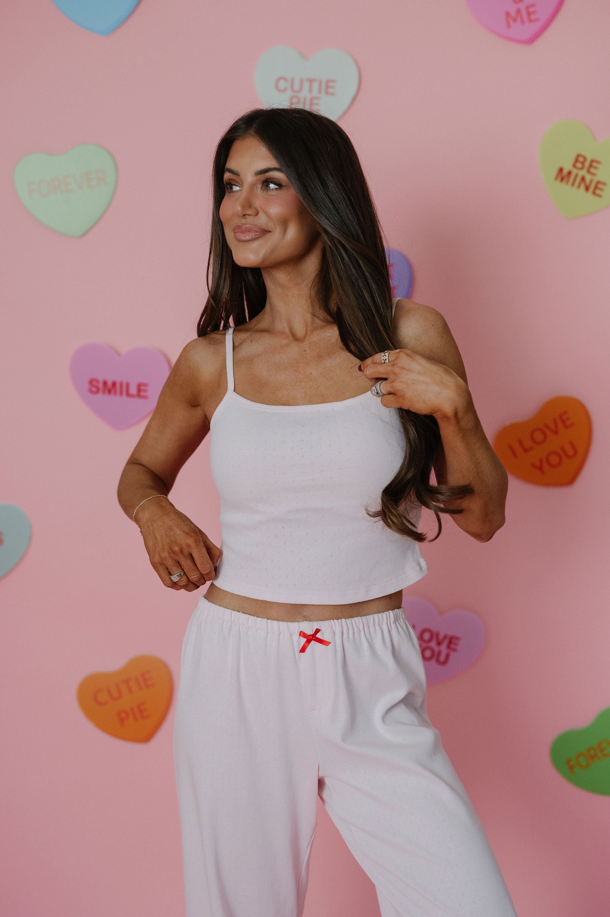 Ryan Pointelle Pants Set-Baby Pink