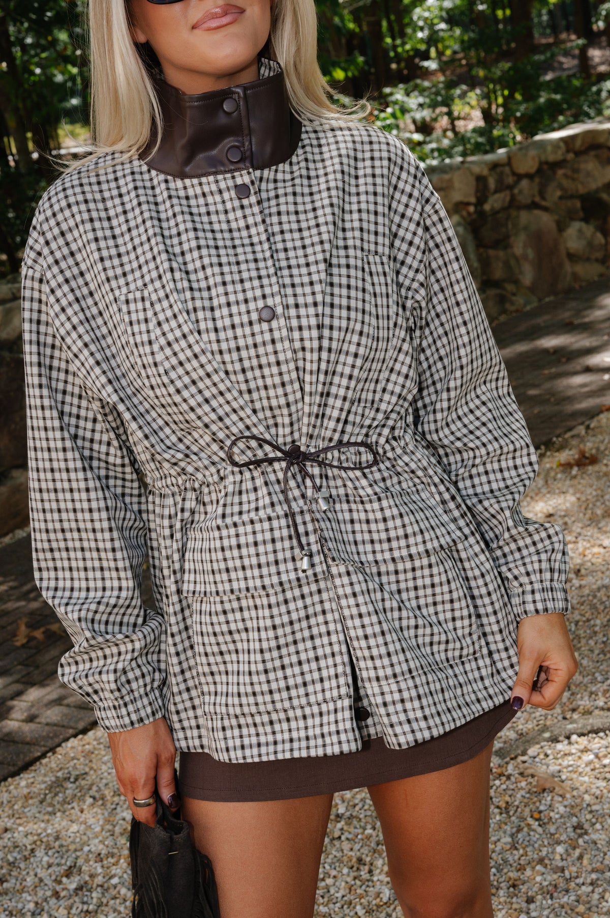 Meg Jacket- Cream/Brown