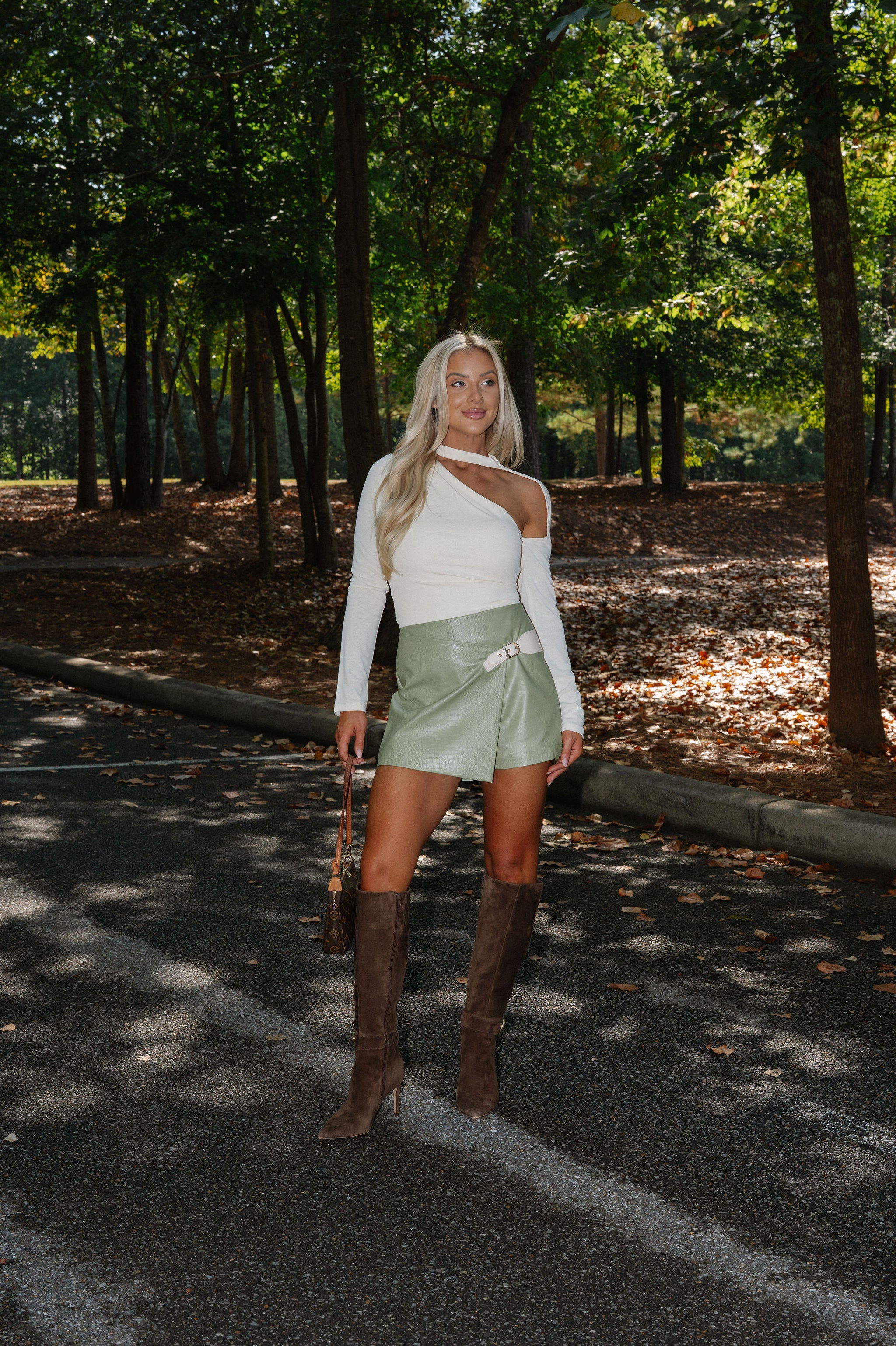 Heidi Crocodile Skort-Sage