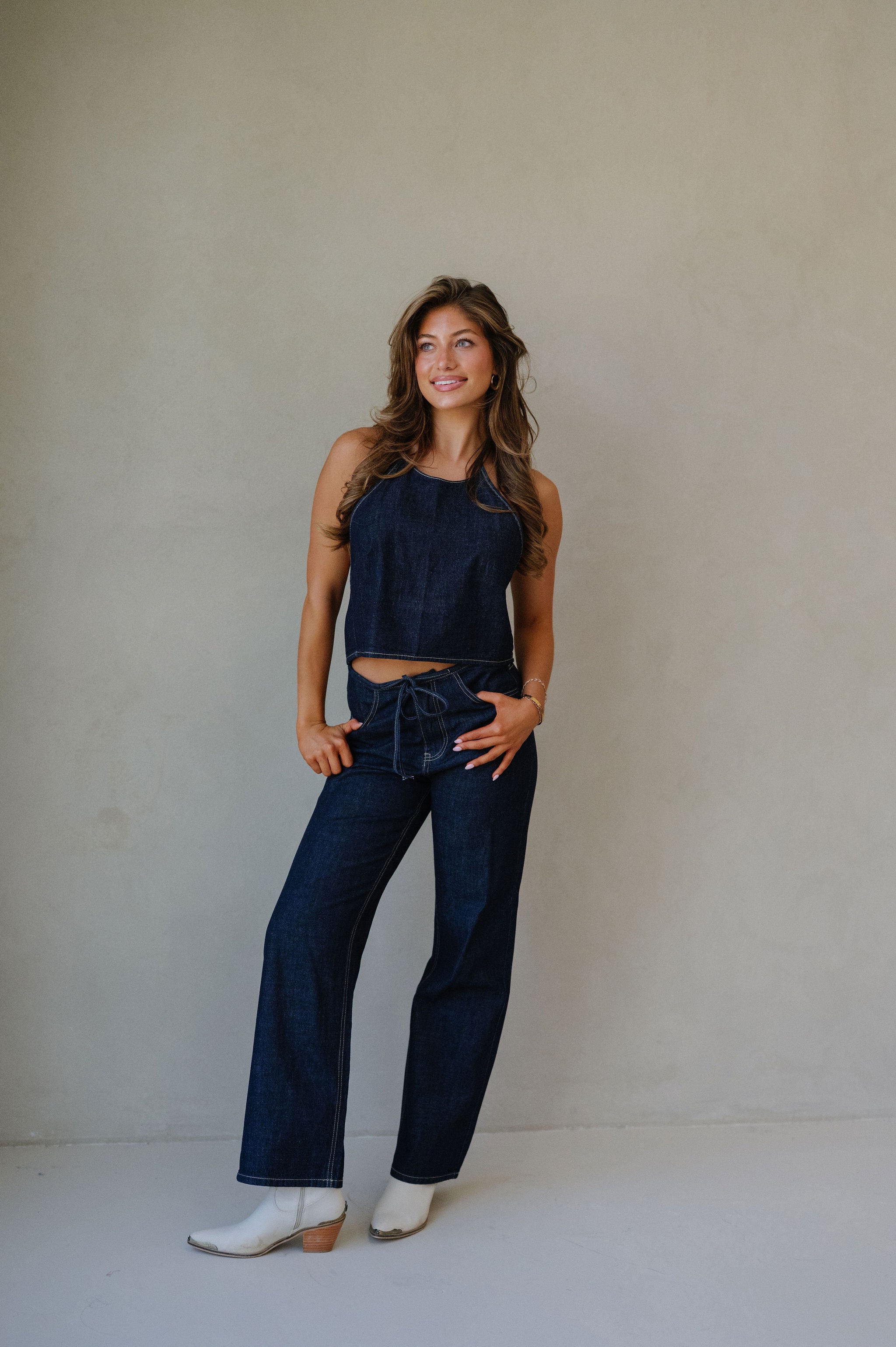 Elena Pants Set-Indigo