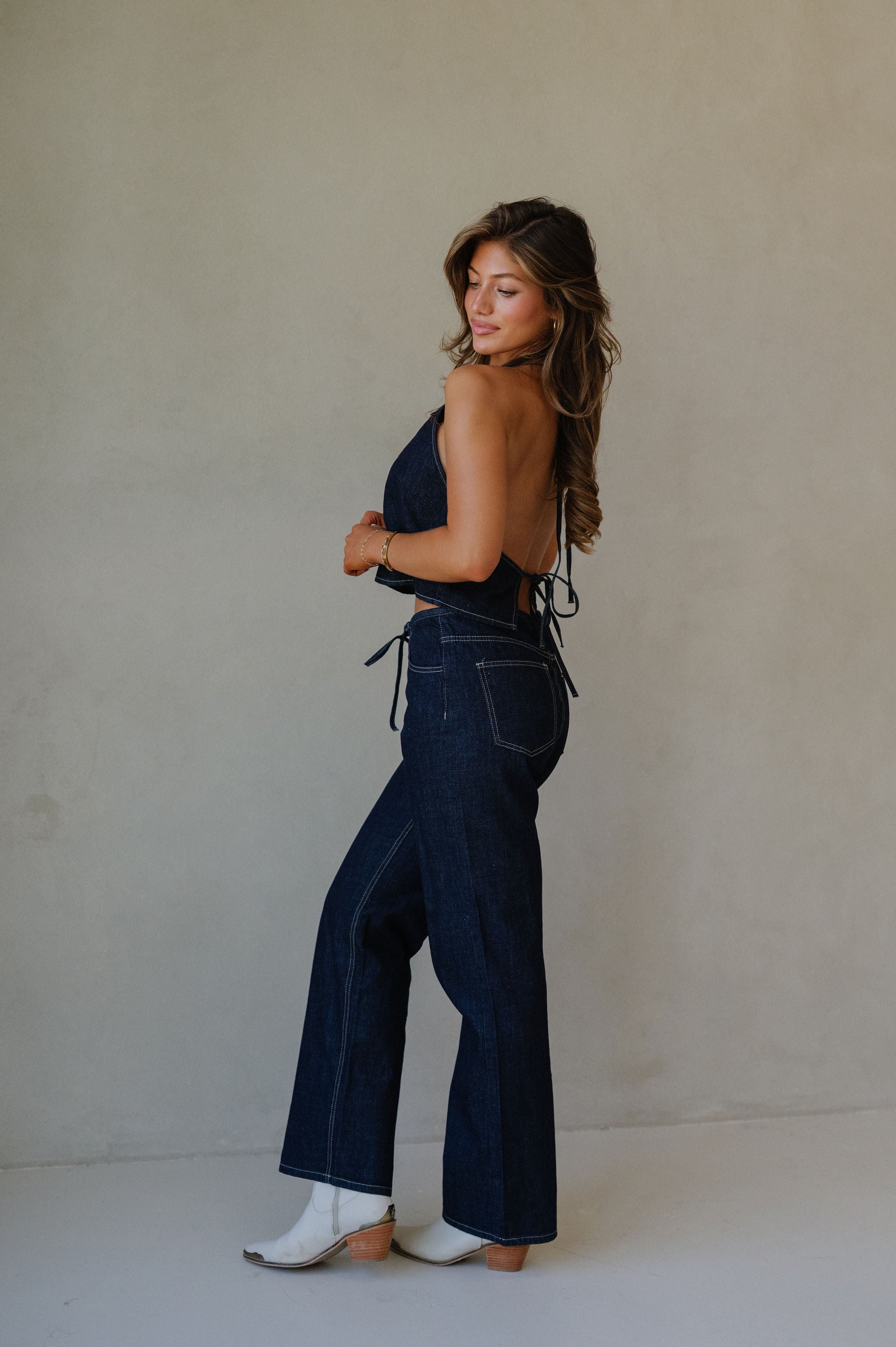 Elena Pants Set-Indigo