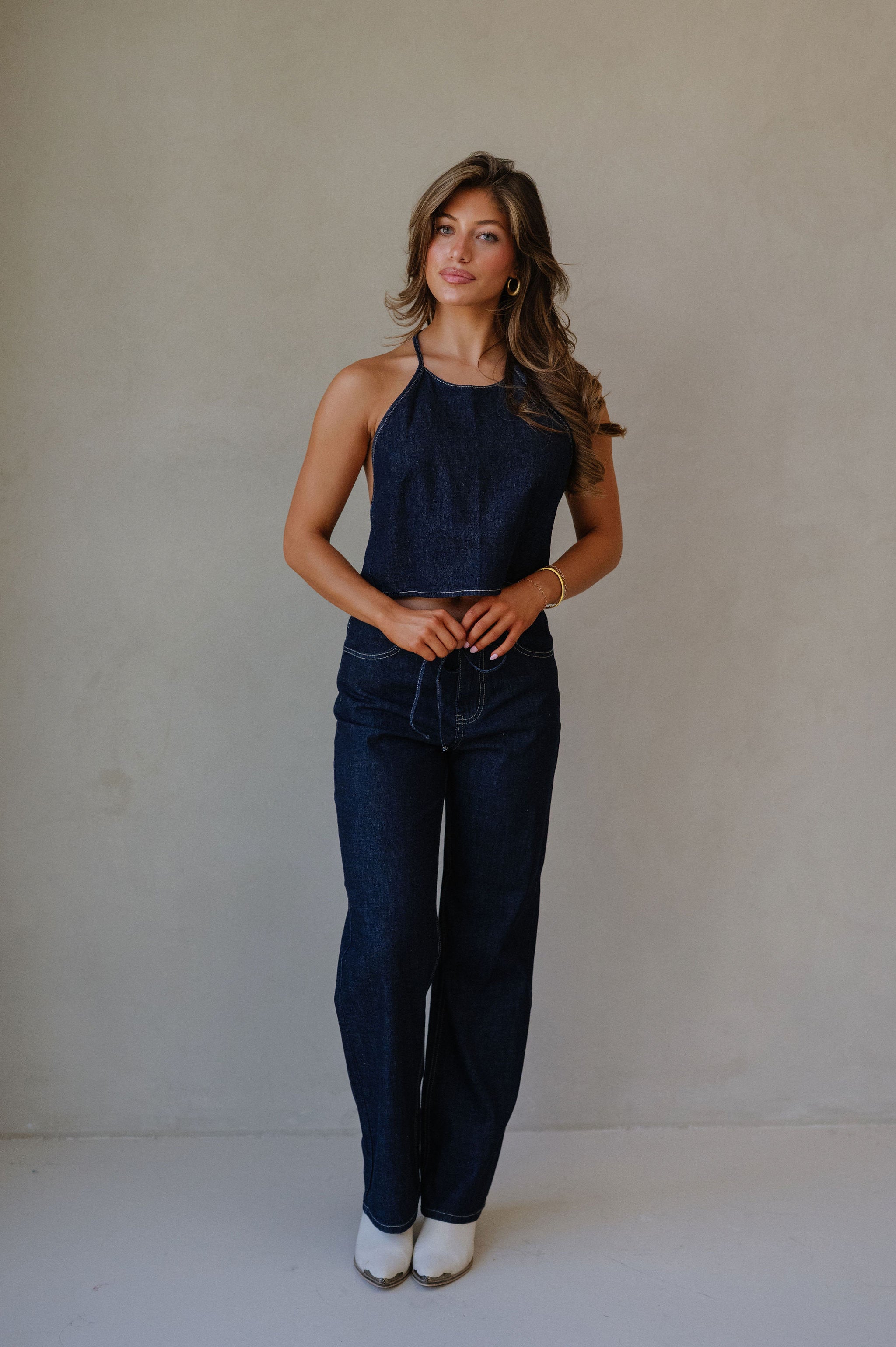 Elena Pants Set-Indigo