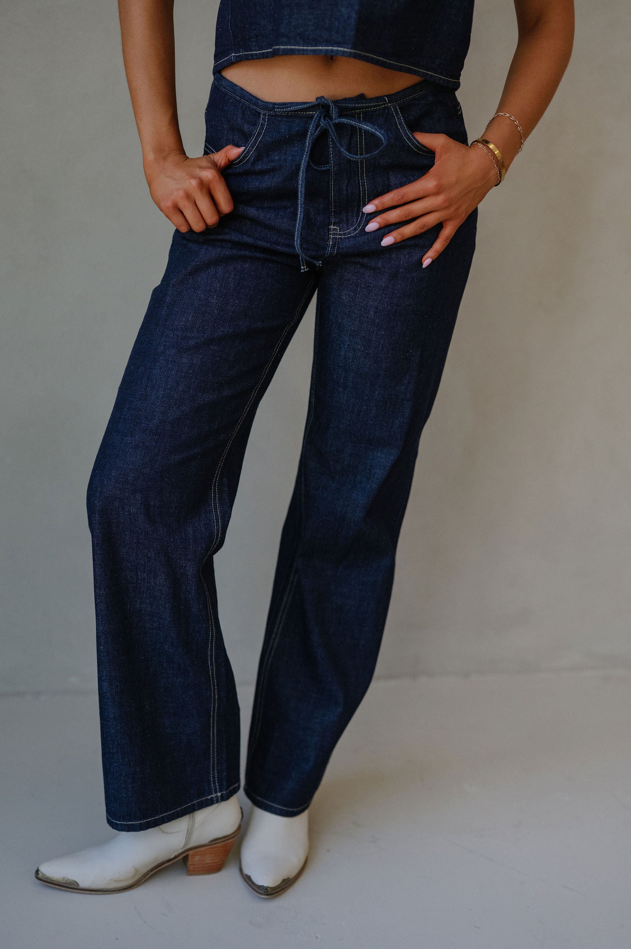Elena Pants Set-Indigo
