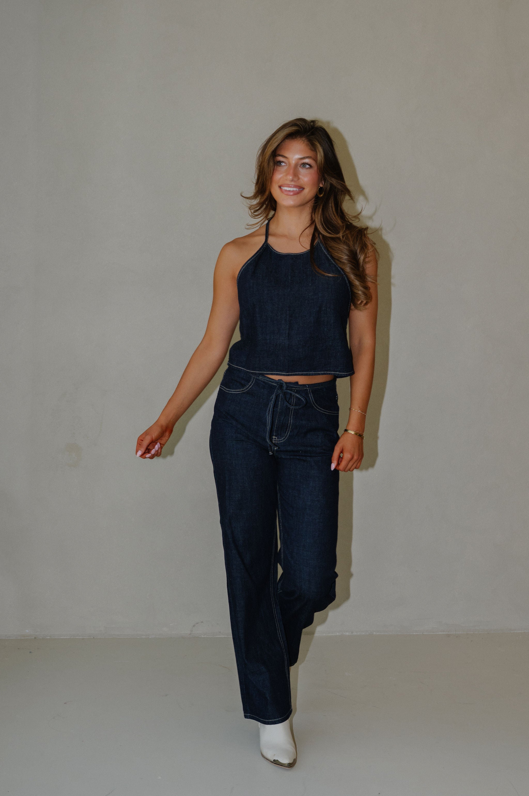 Elena Pants Set-Indigo