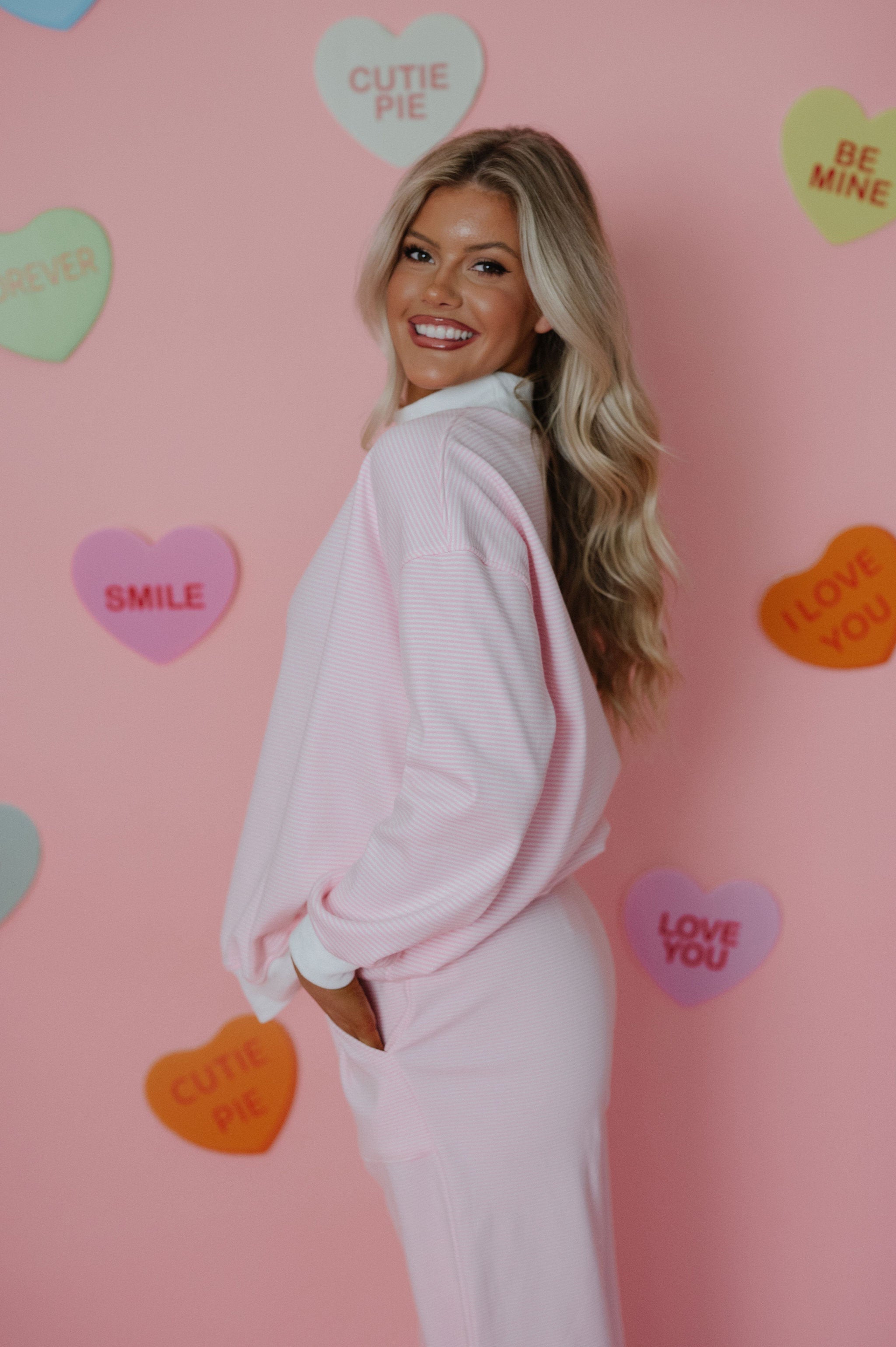 Viviann Pants Set-Pink