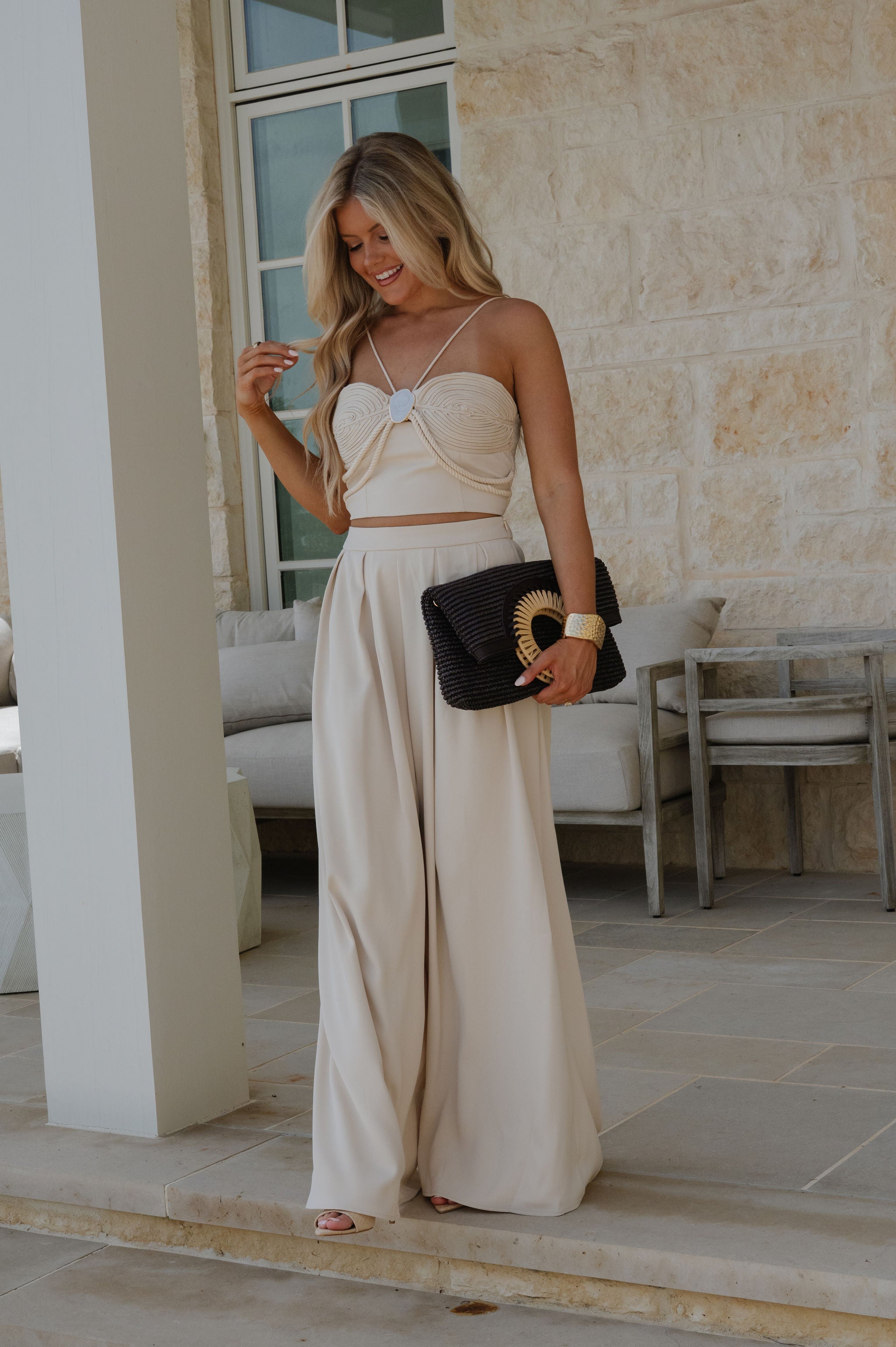 Monti Pants Set-Beige