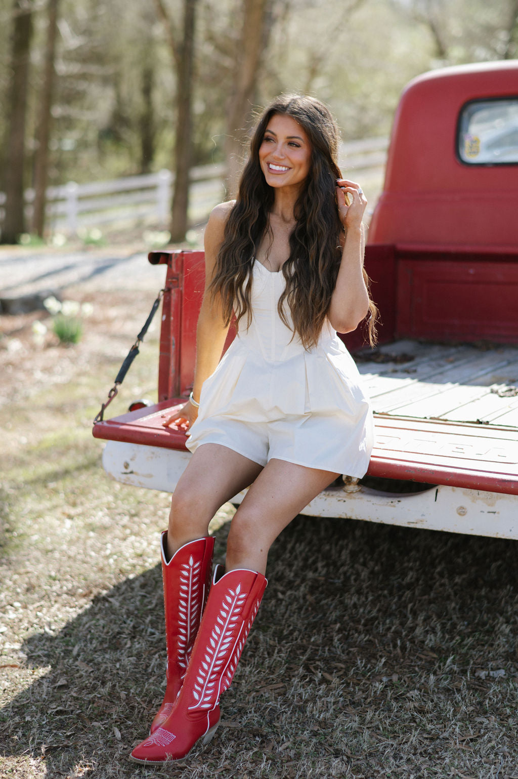 Brooklyn Romper-Cream