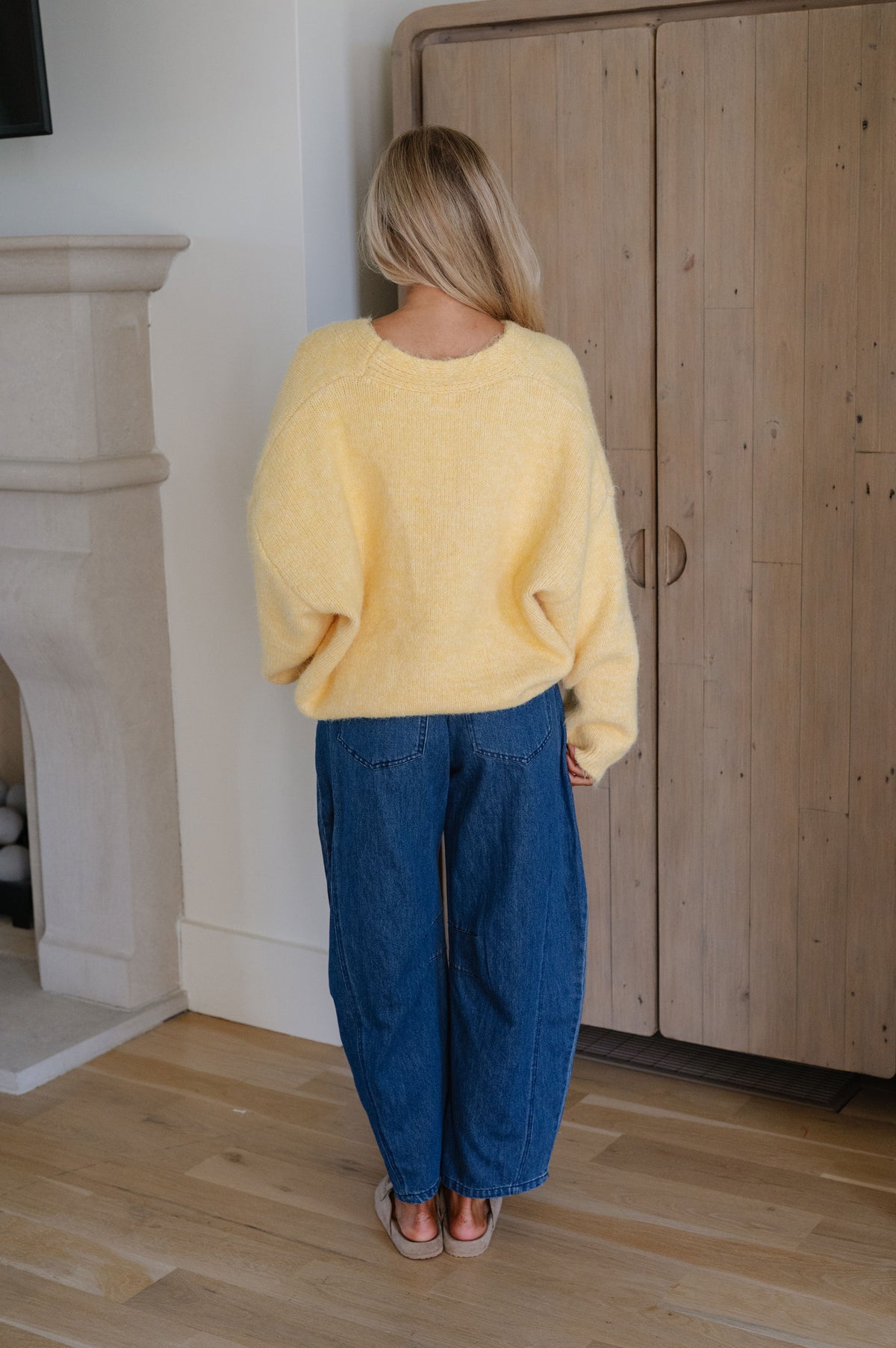 Colette Oversized Cardigan-Yellow