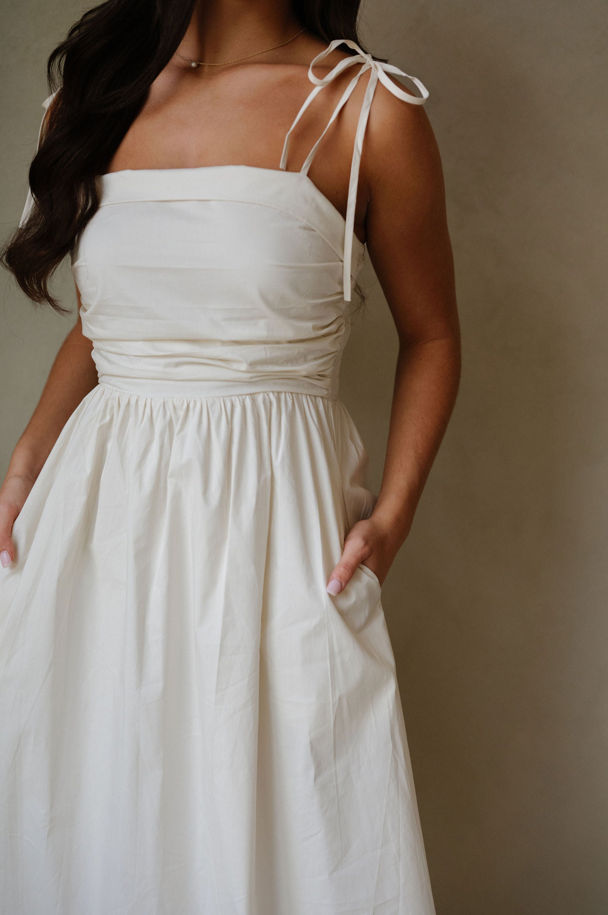 Lori Midi Dress-Natural