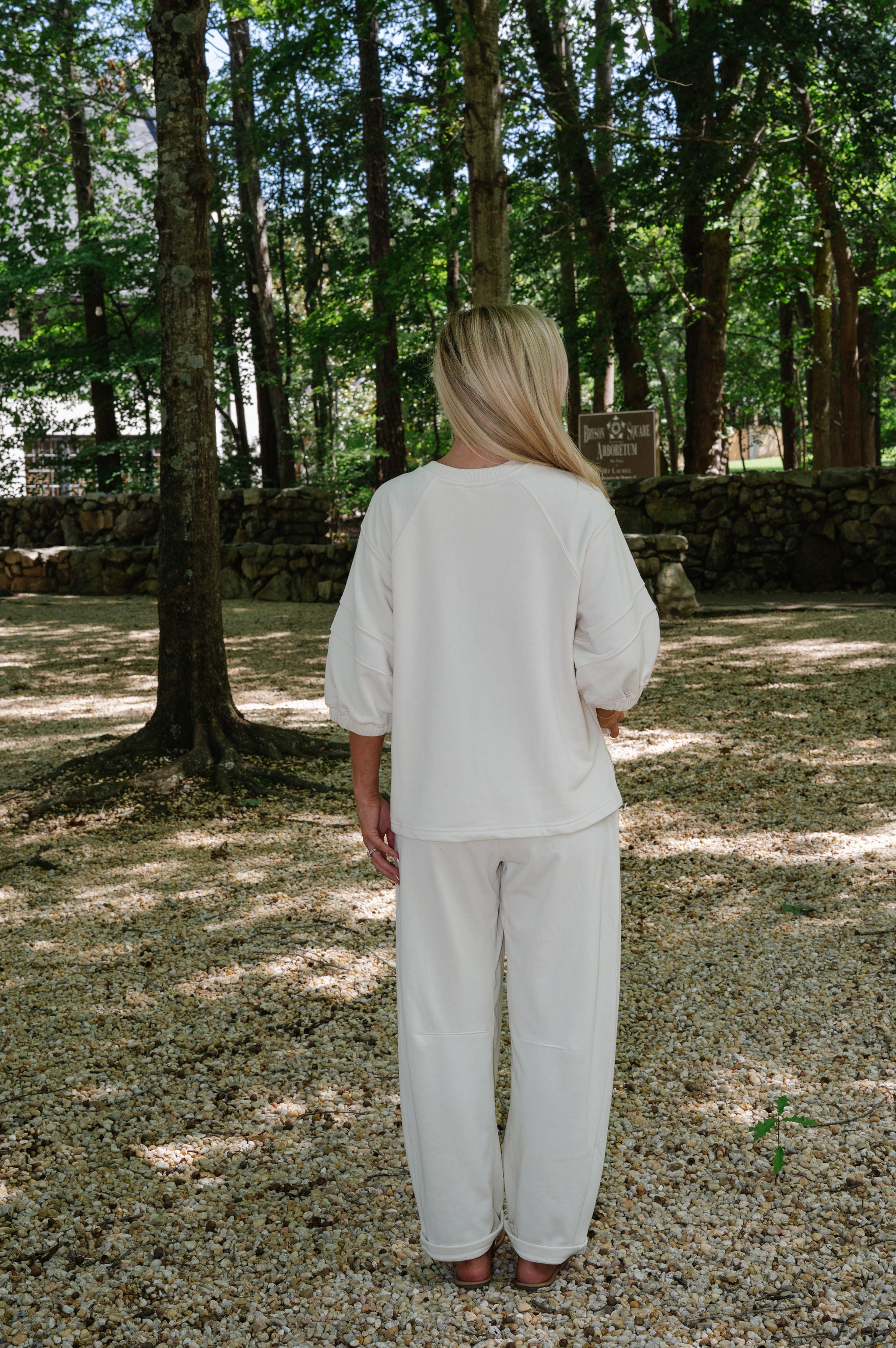 Rae French Terry Set-Bone/Dark Forest