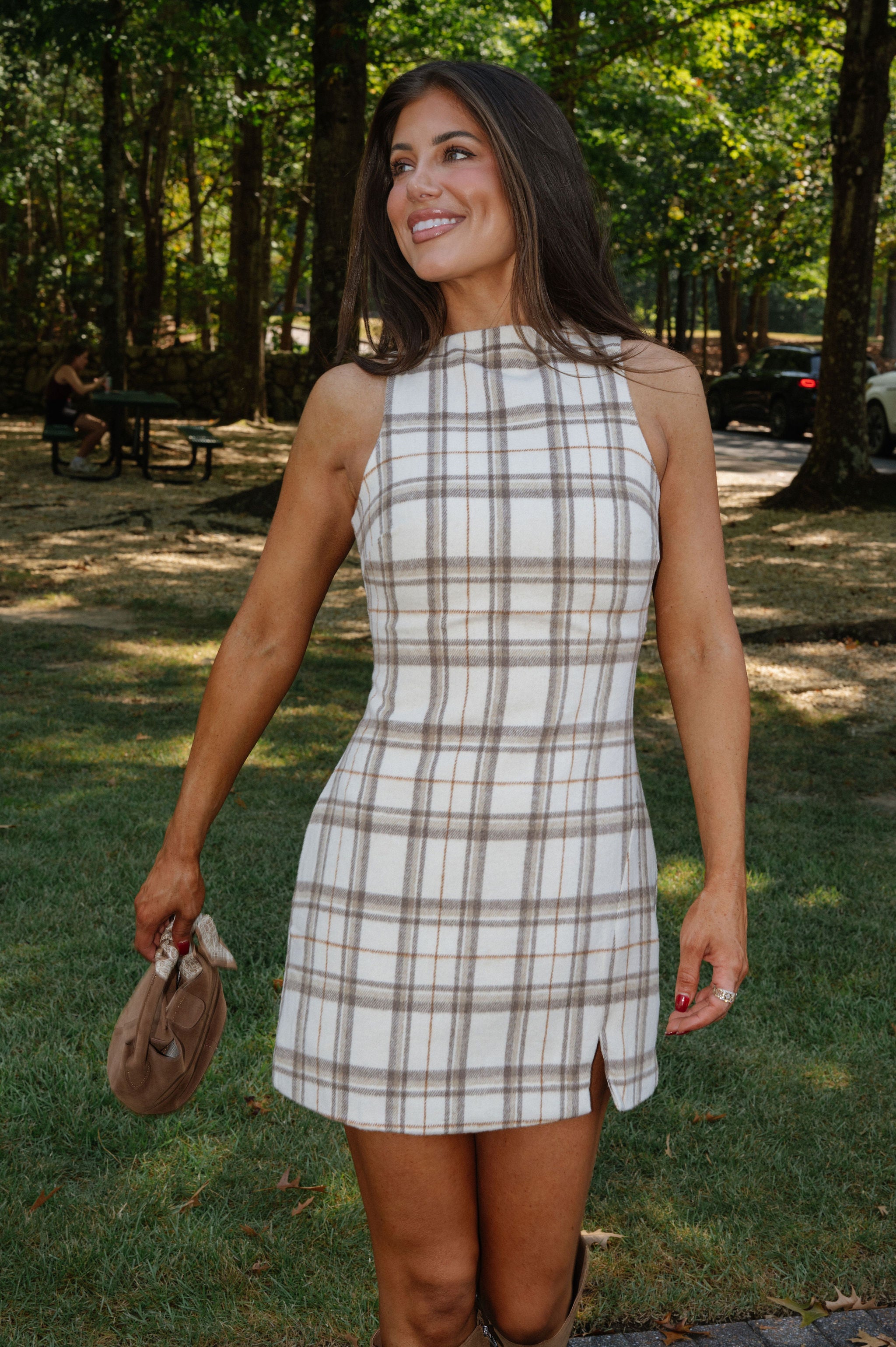 Blair Mini Dress- Brown