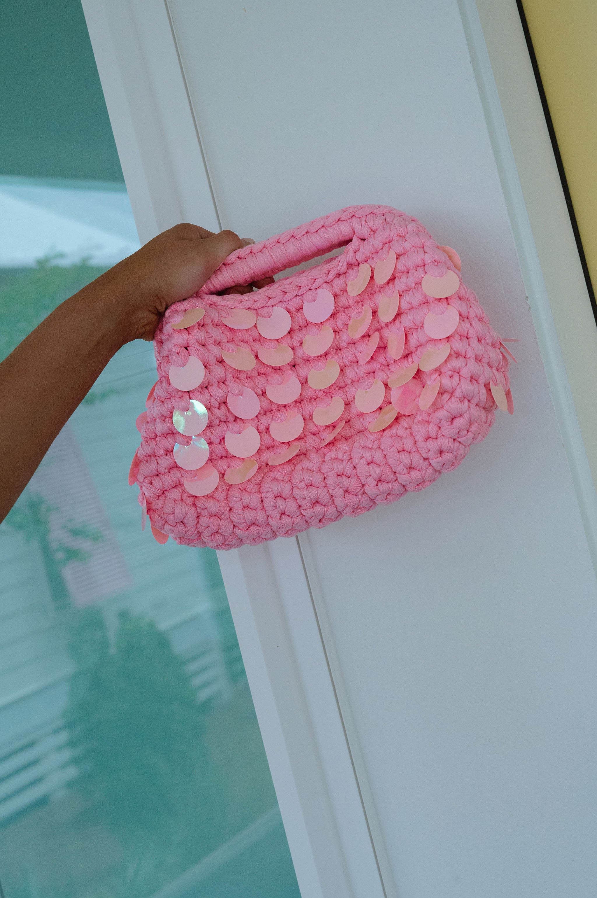 Tropez Woven Bag-Pink