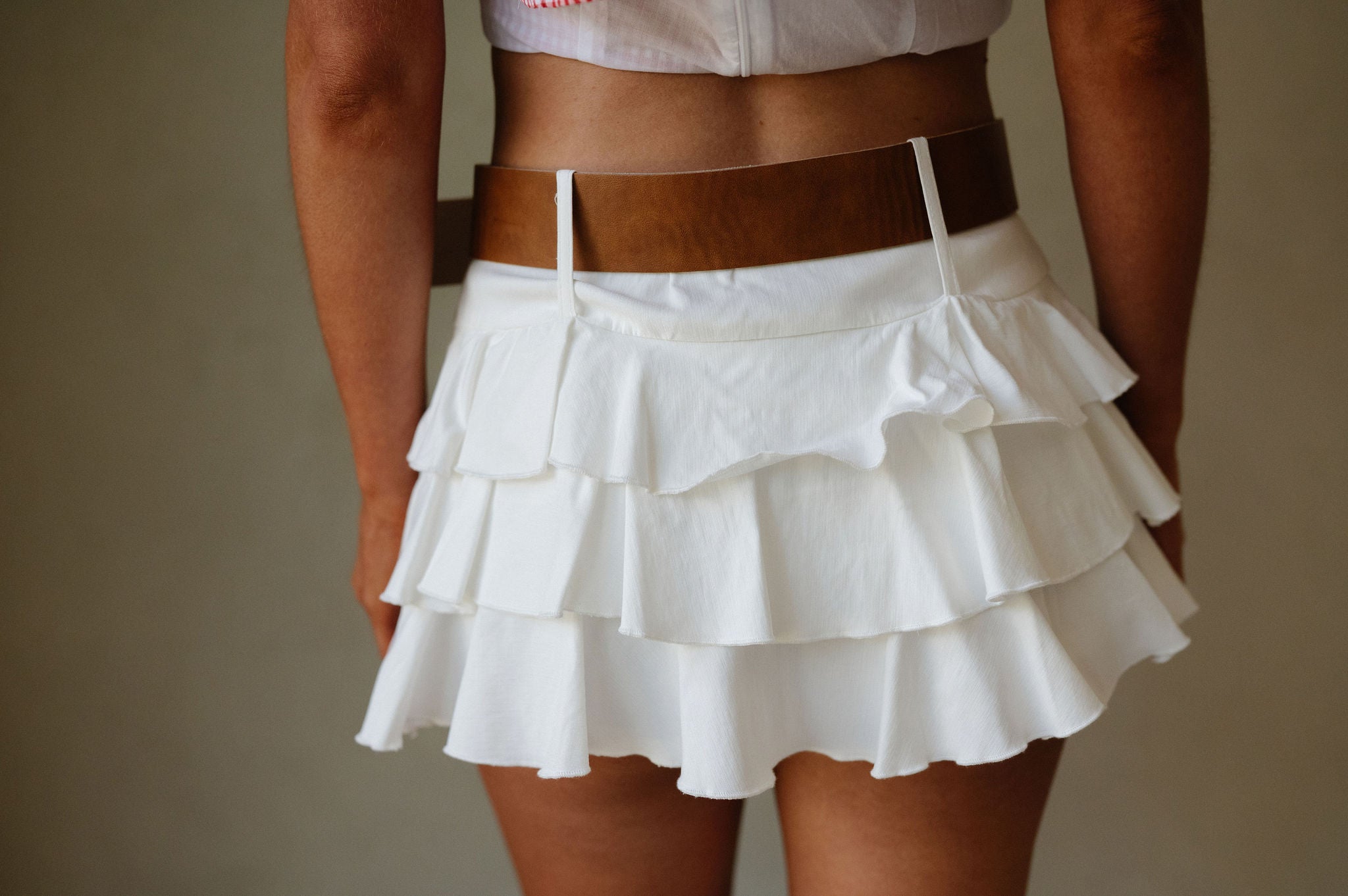 Rainey Mini Skort- White
