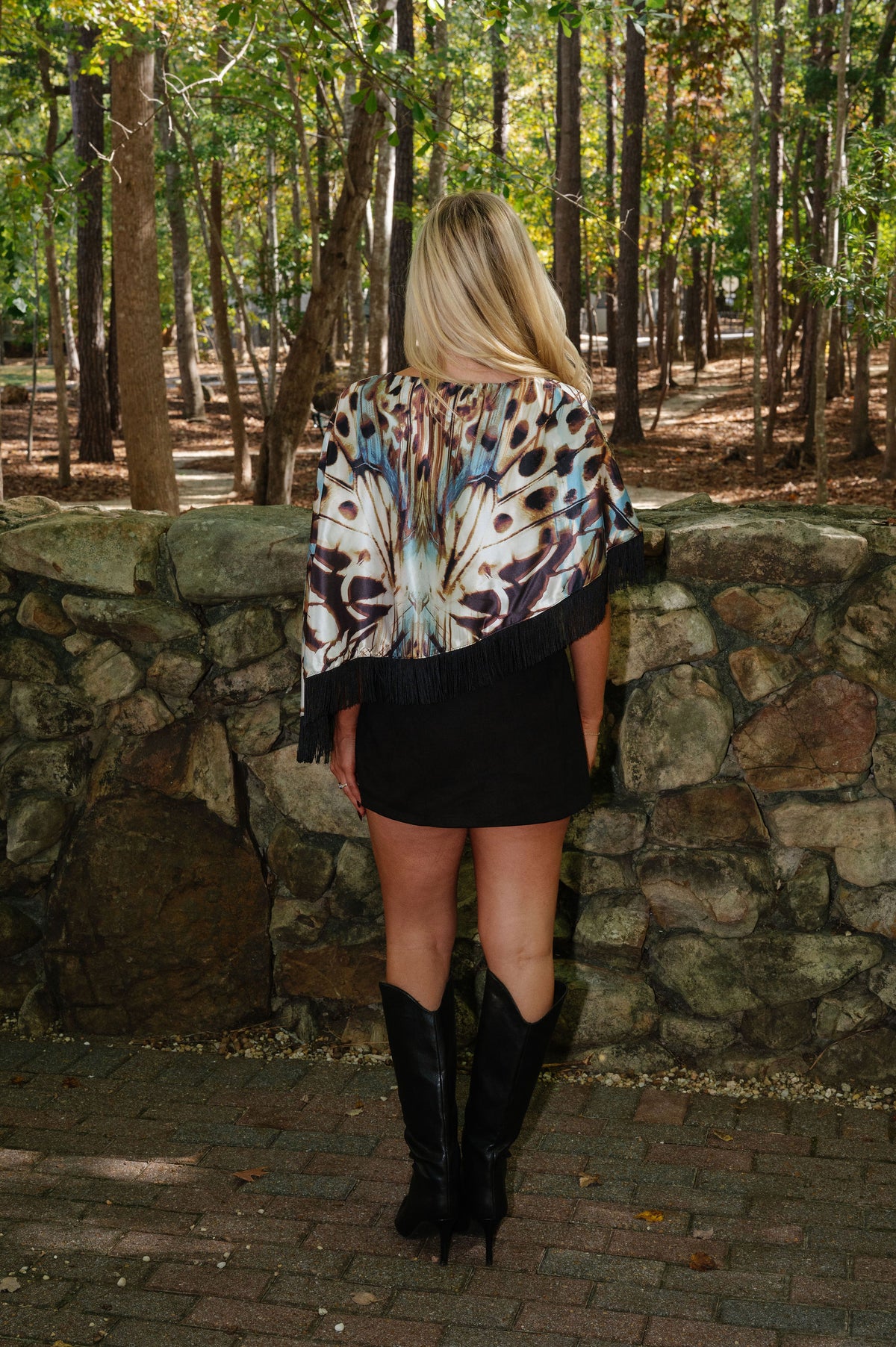 Abstract Fringe Top
