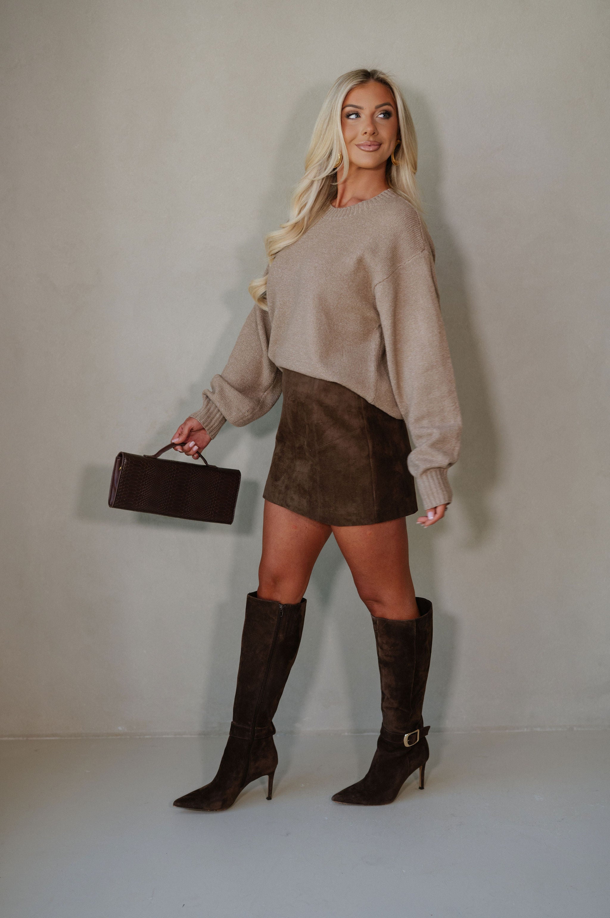 Desiree Pullover Sweater-Mocha