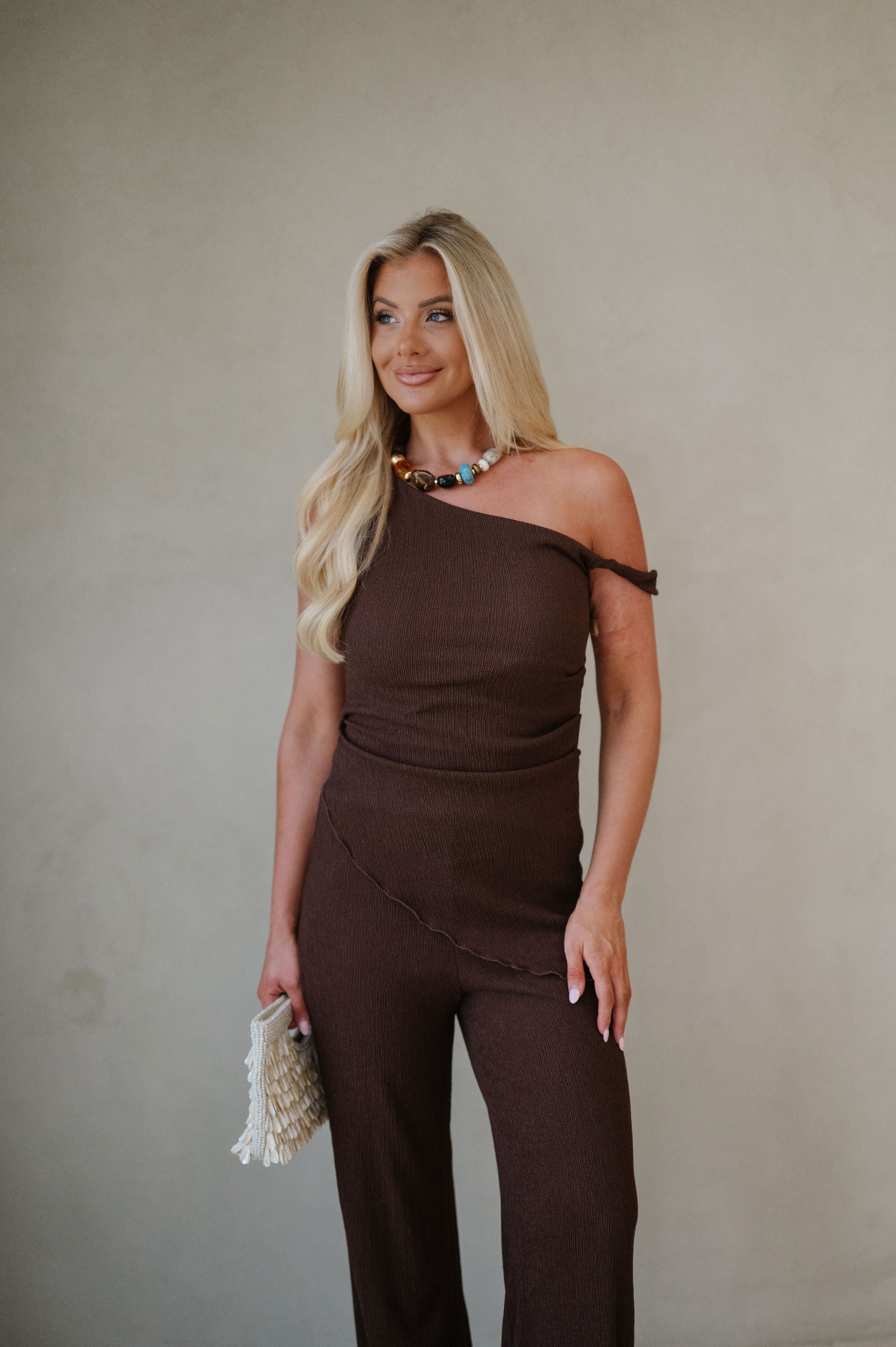 Donnie Pants Set-Brown