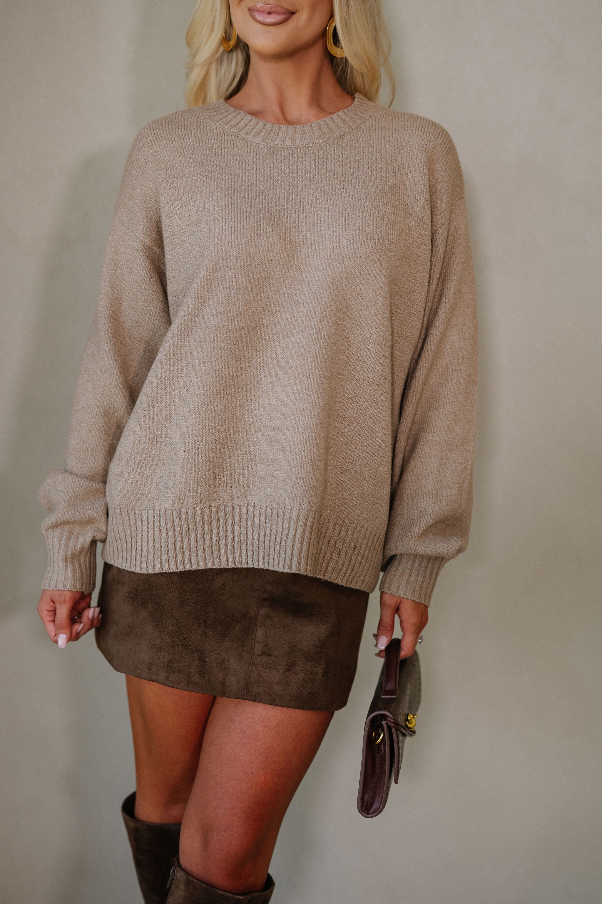 Desiree Pullover Sweater-Mocha