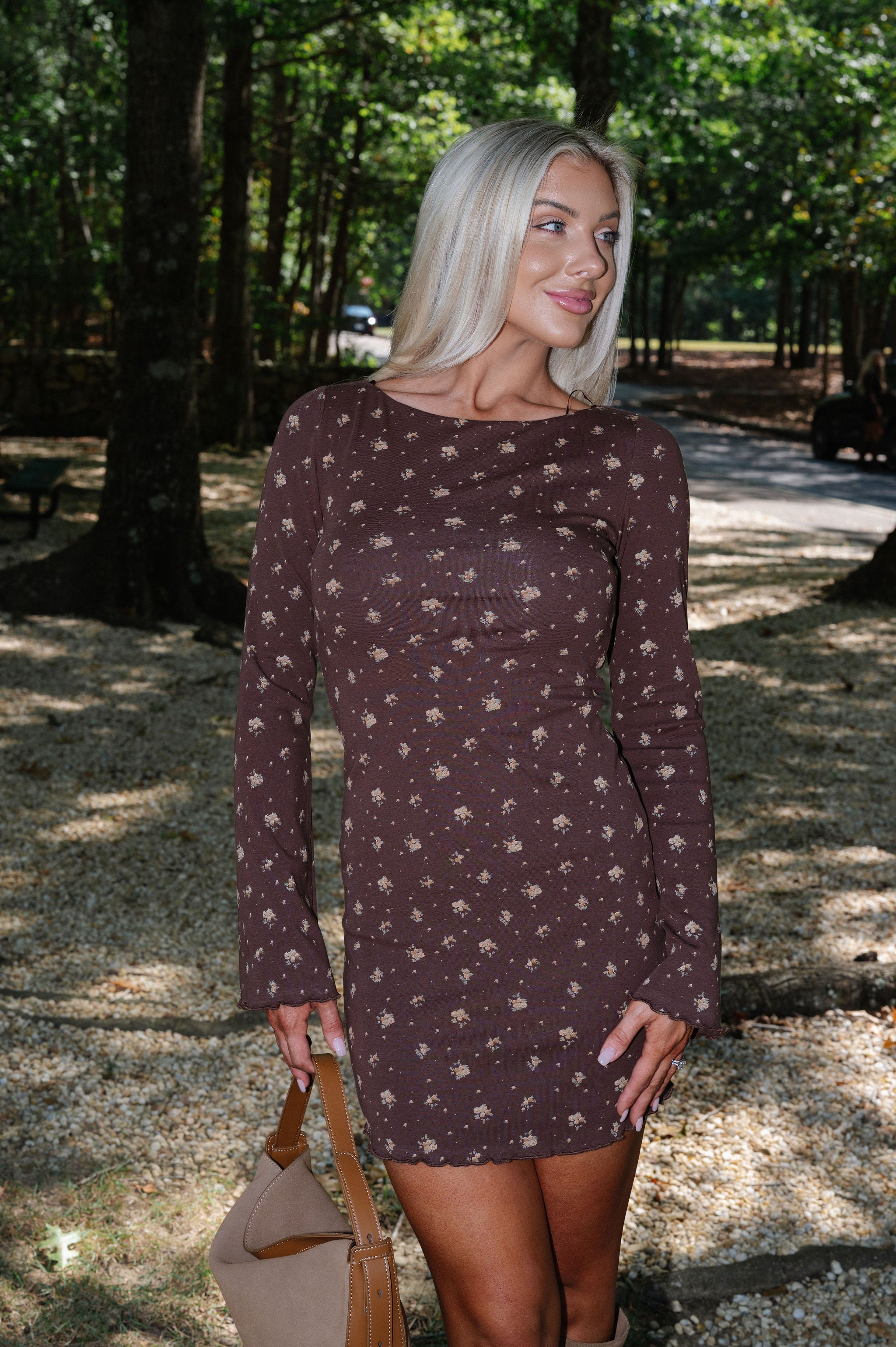 Fiora Dress-Brown Multi