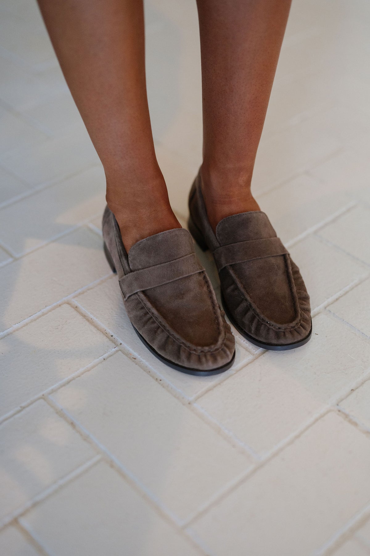 Ronie Loafer-Taupe Suede