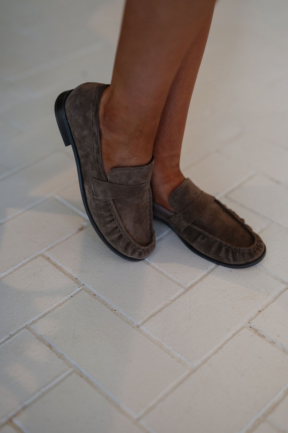 Ronie Loafer-Taupe Suede