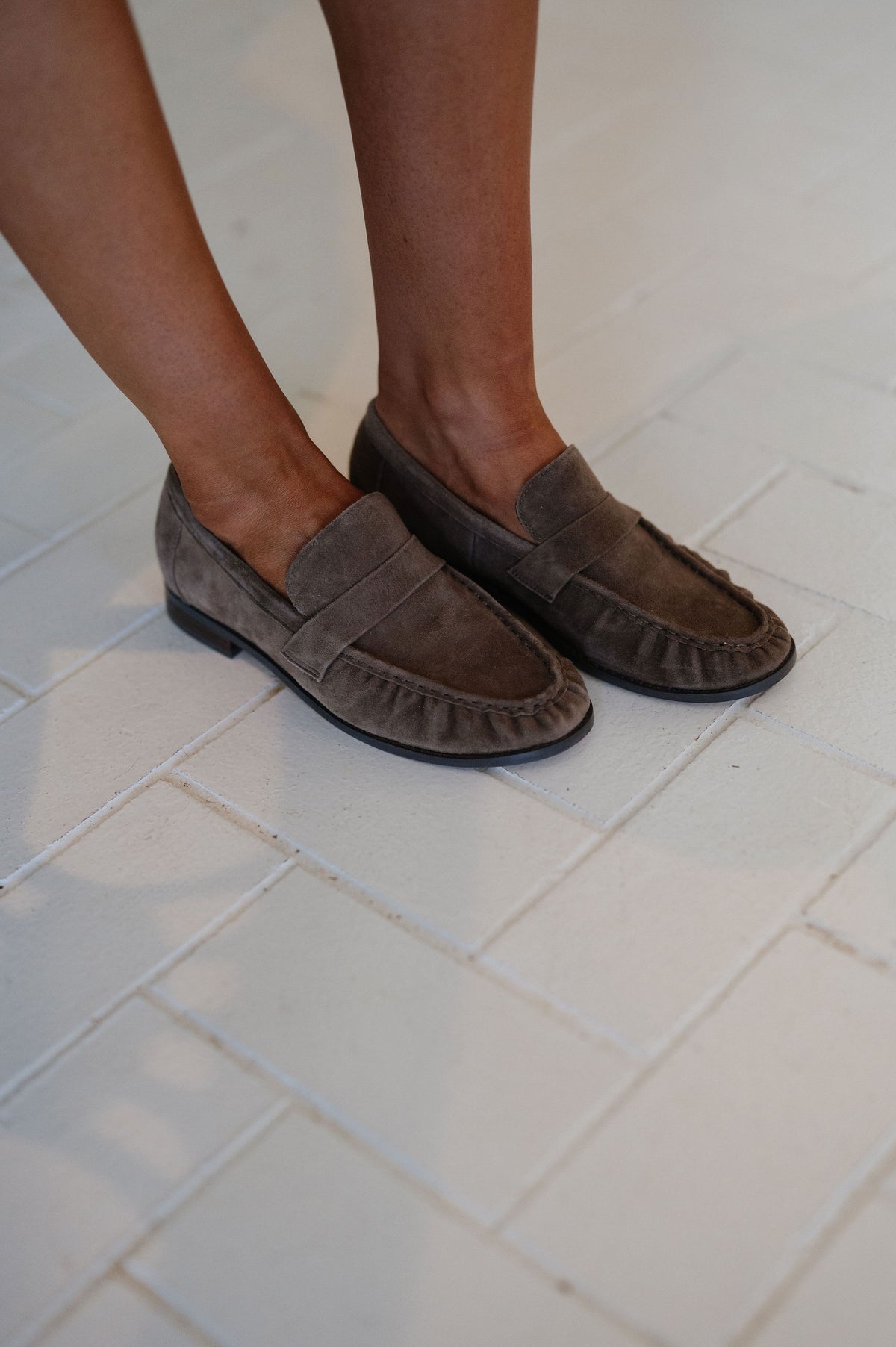 Ronie Loafer-Taupe Suede