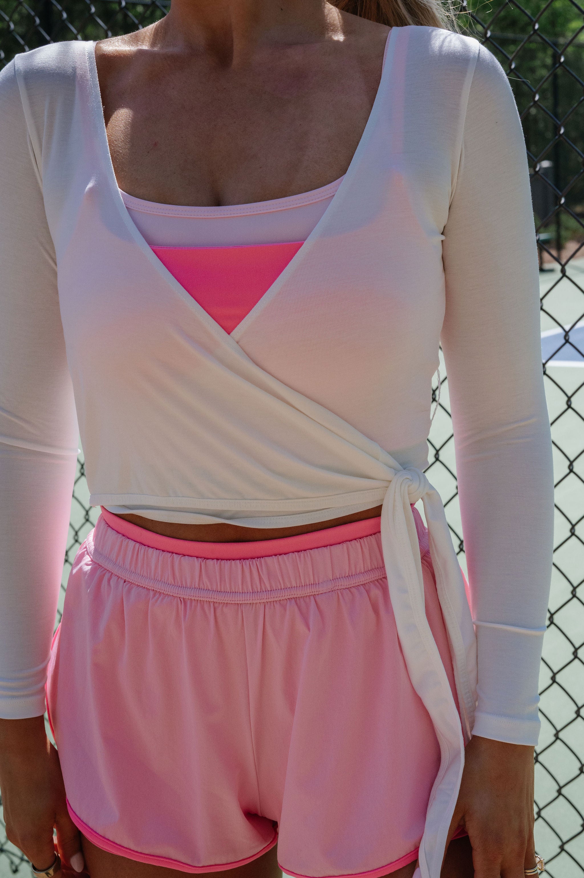 Elise Wrap Top-White