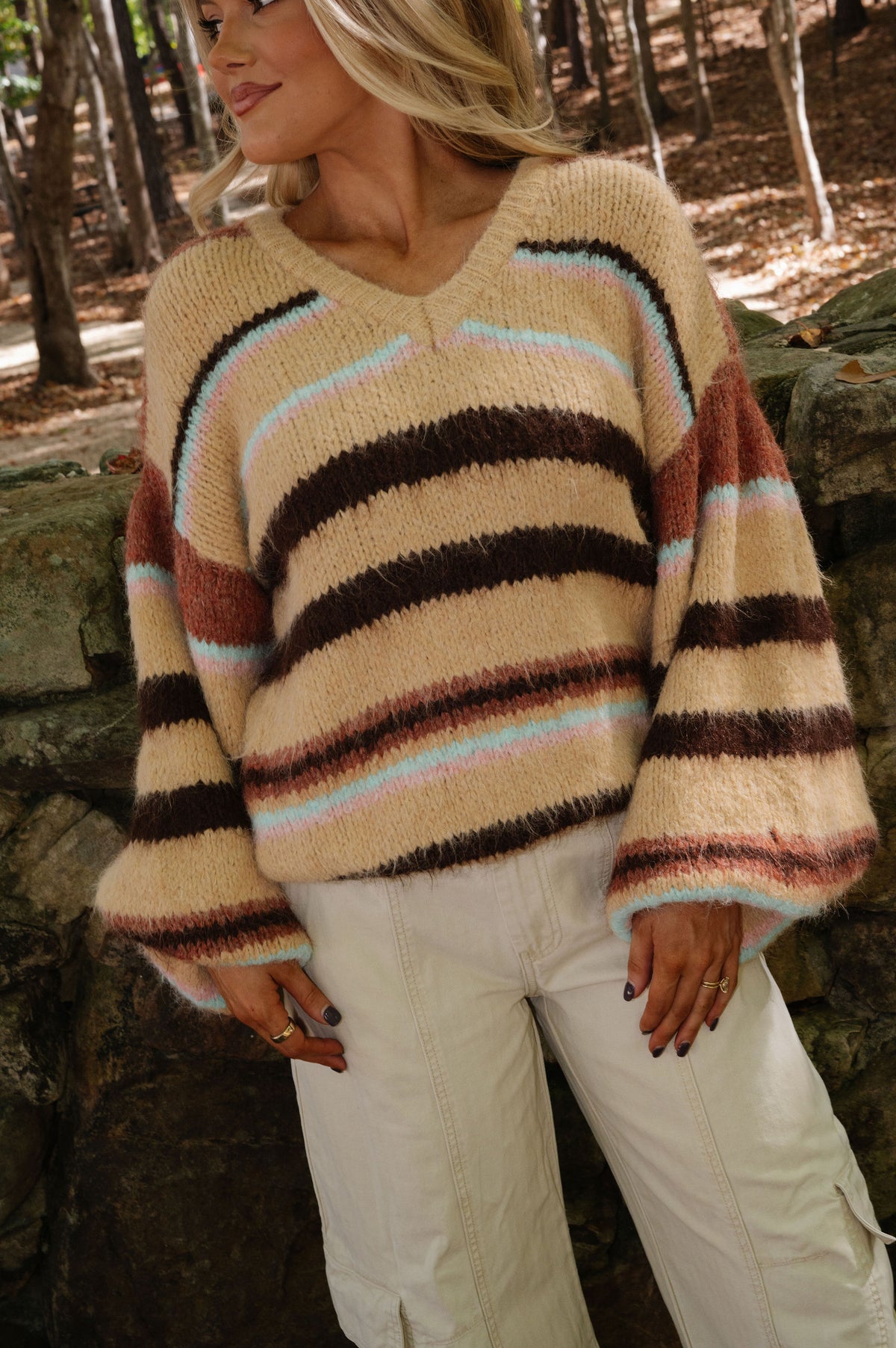 Elaina Multi Stripe Sweater