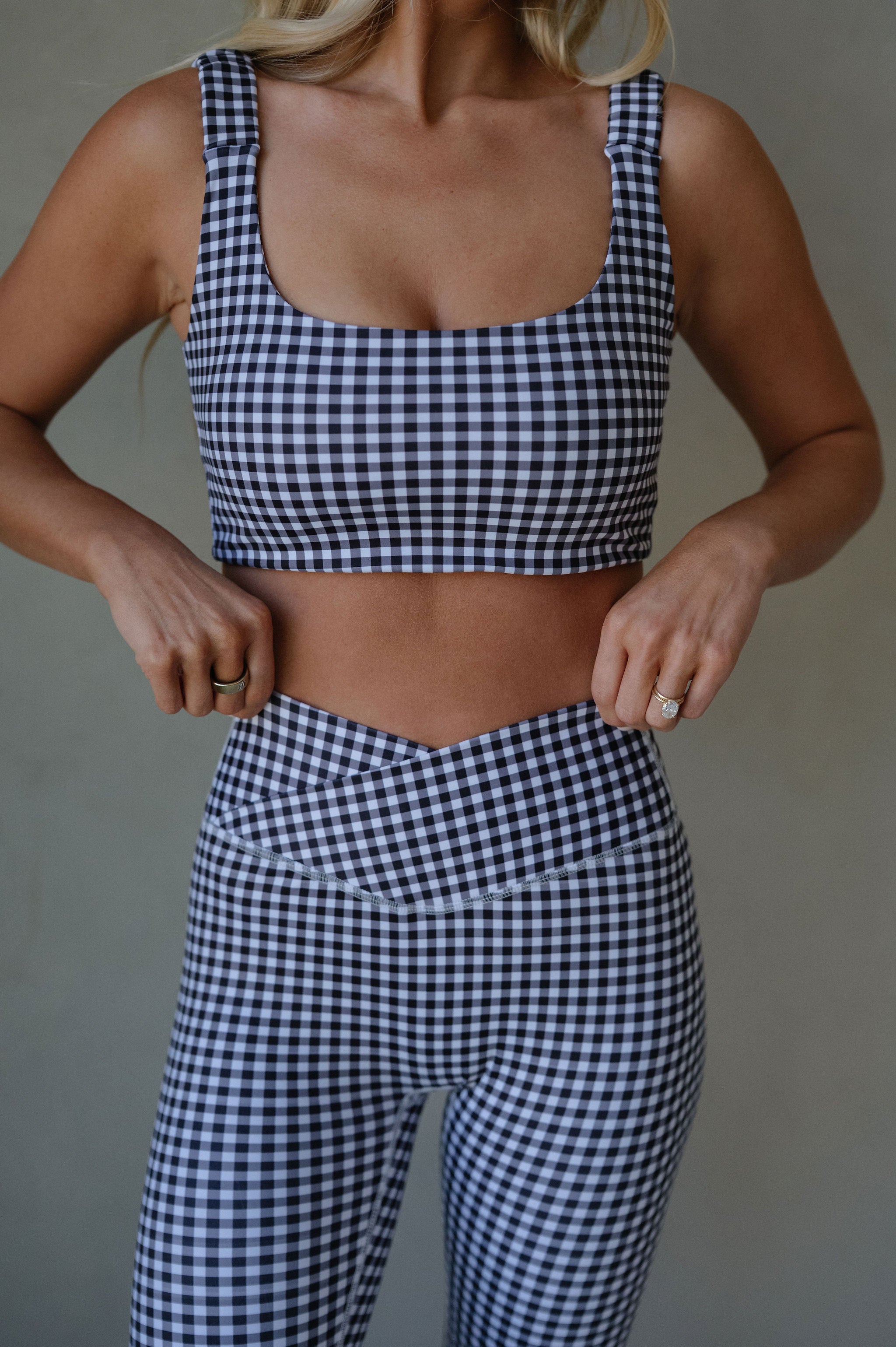 Parks Gingham Set-Black