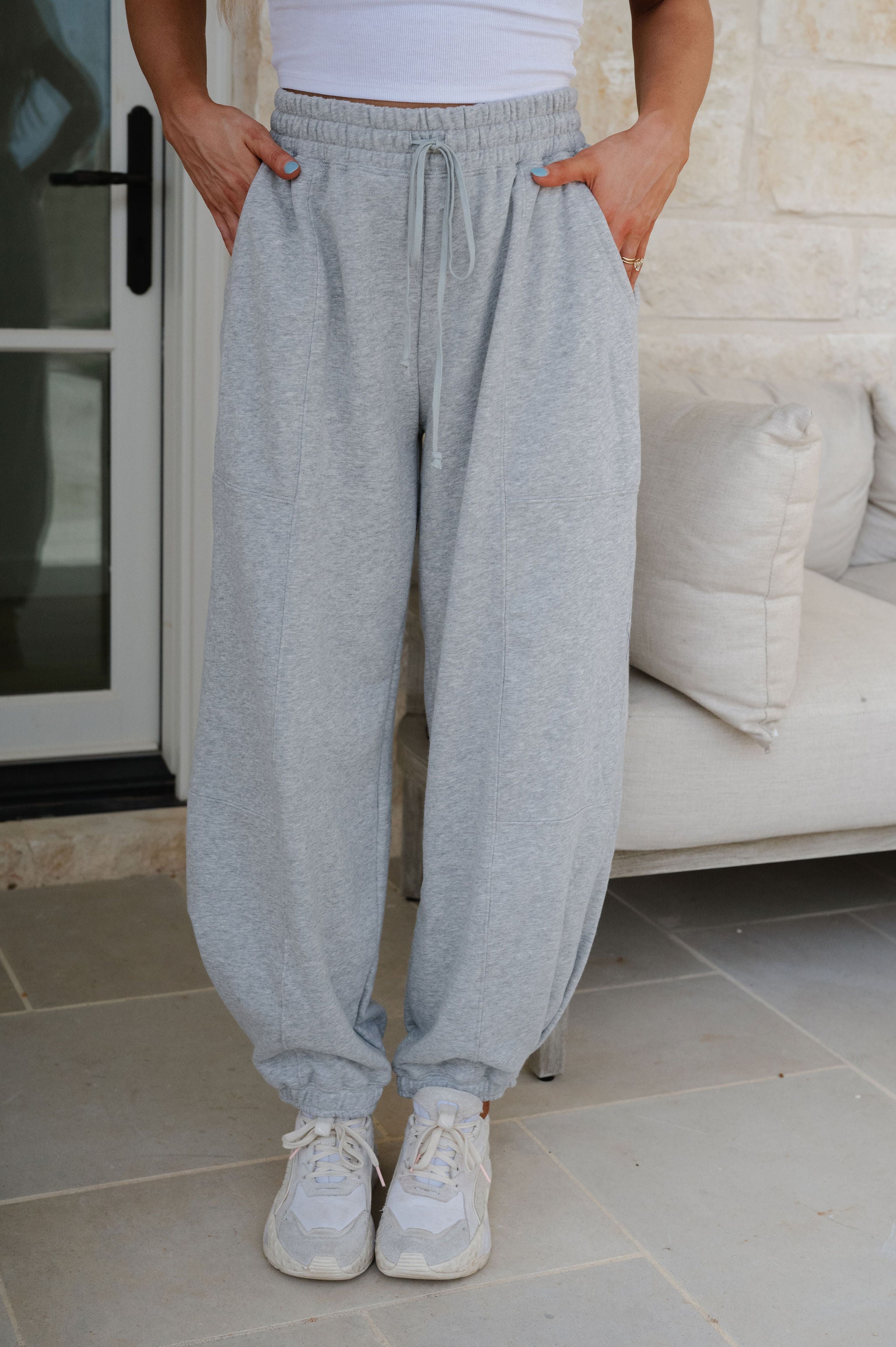 Lennie Sweatpants-Heather Grey