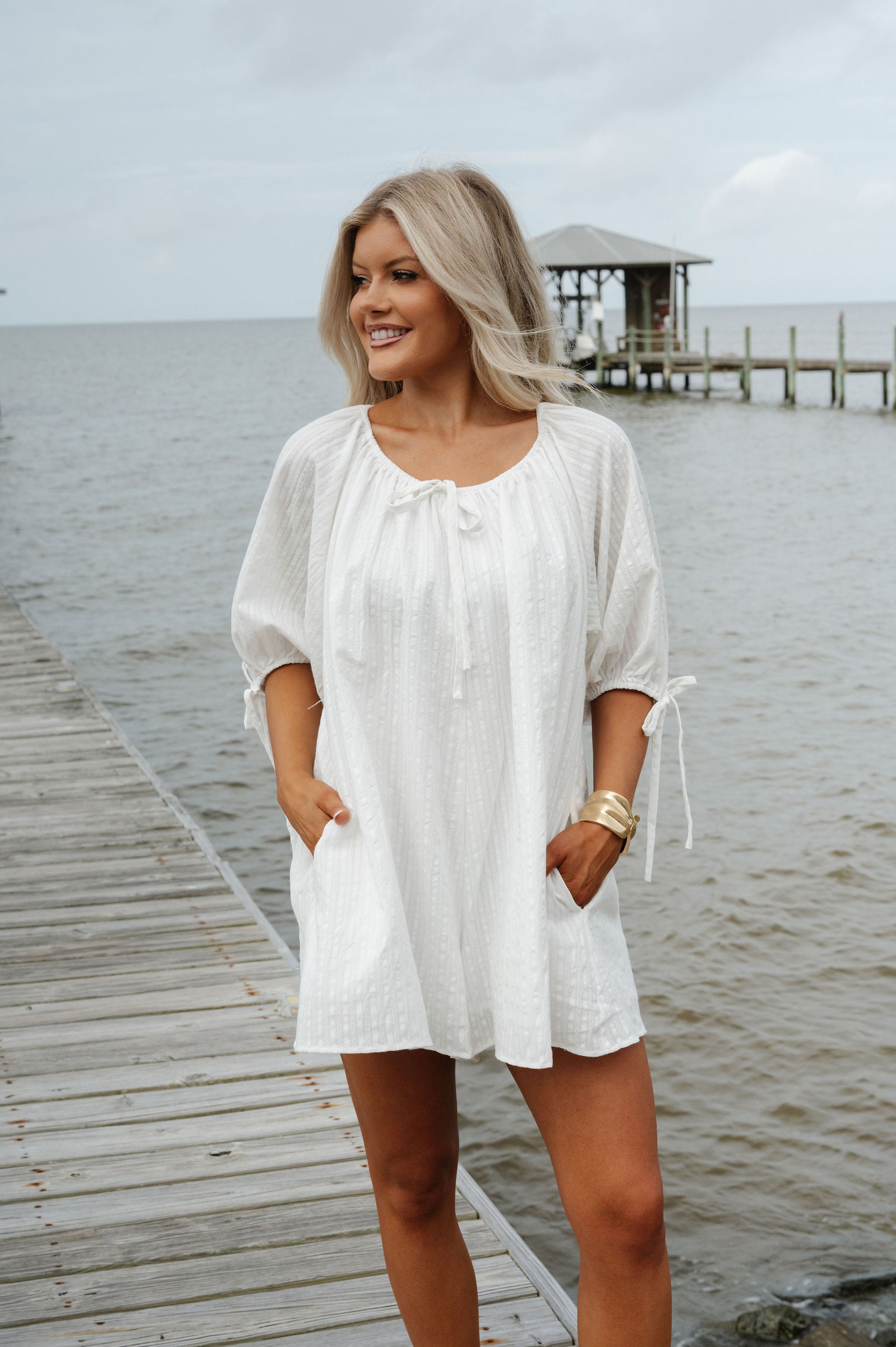 Striped Cotton Romper