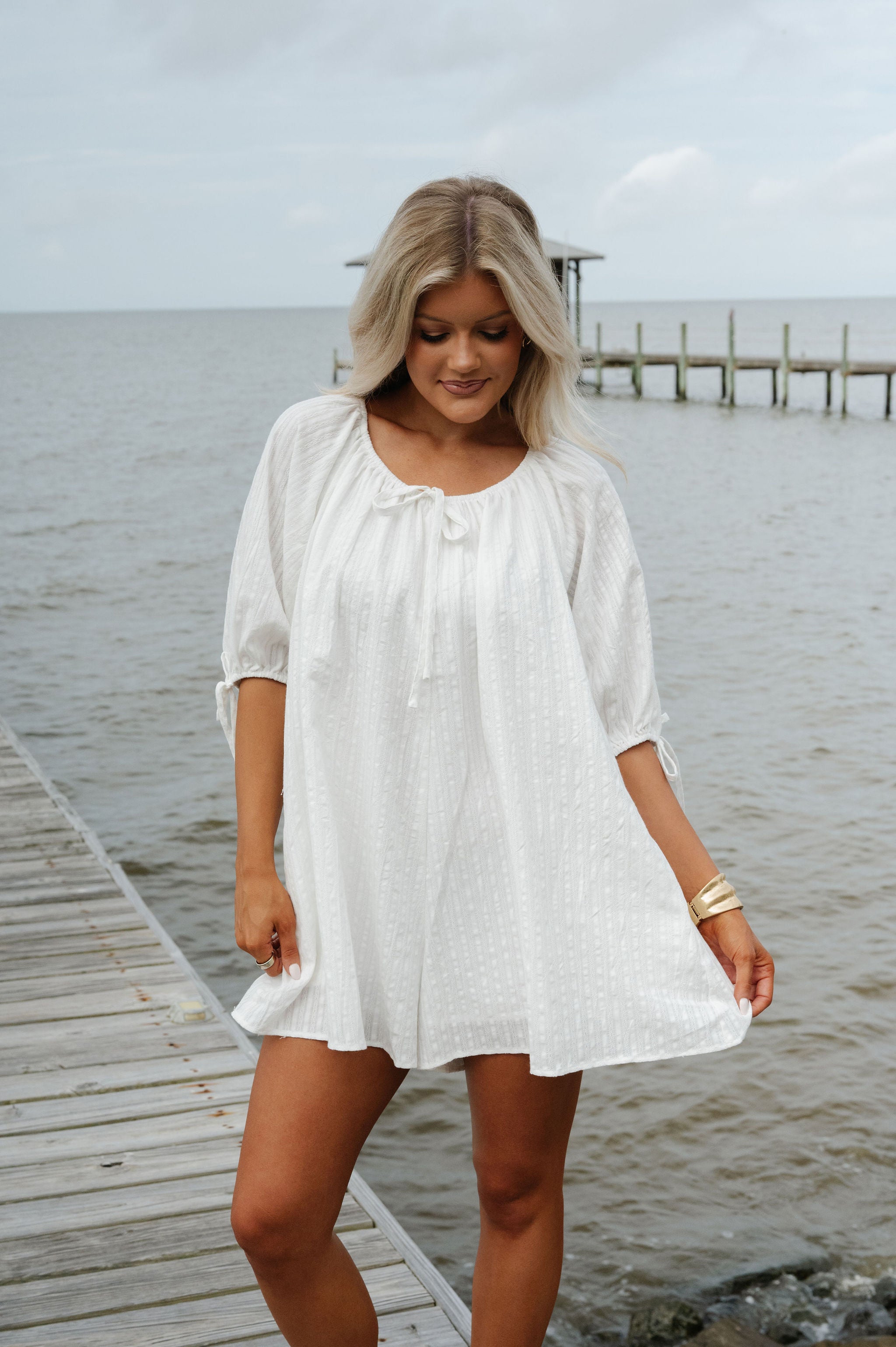 Striped Cotton Romper