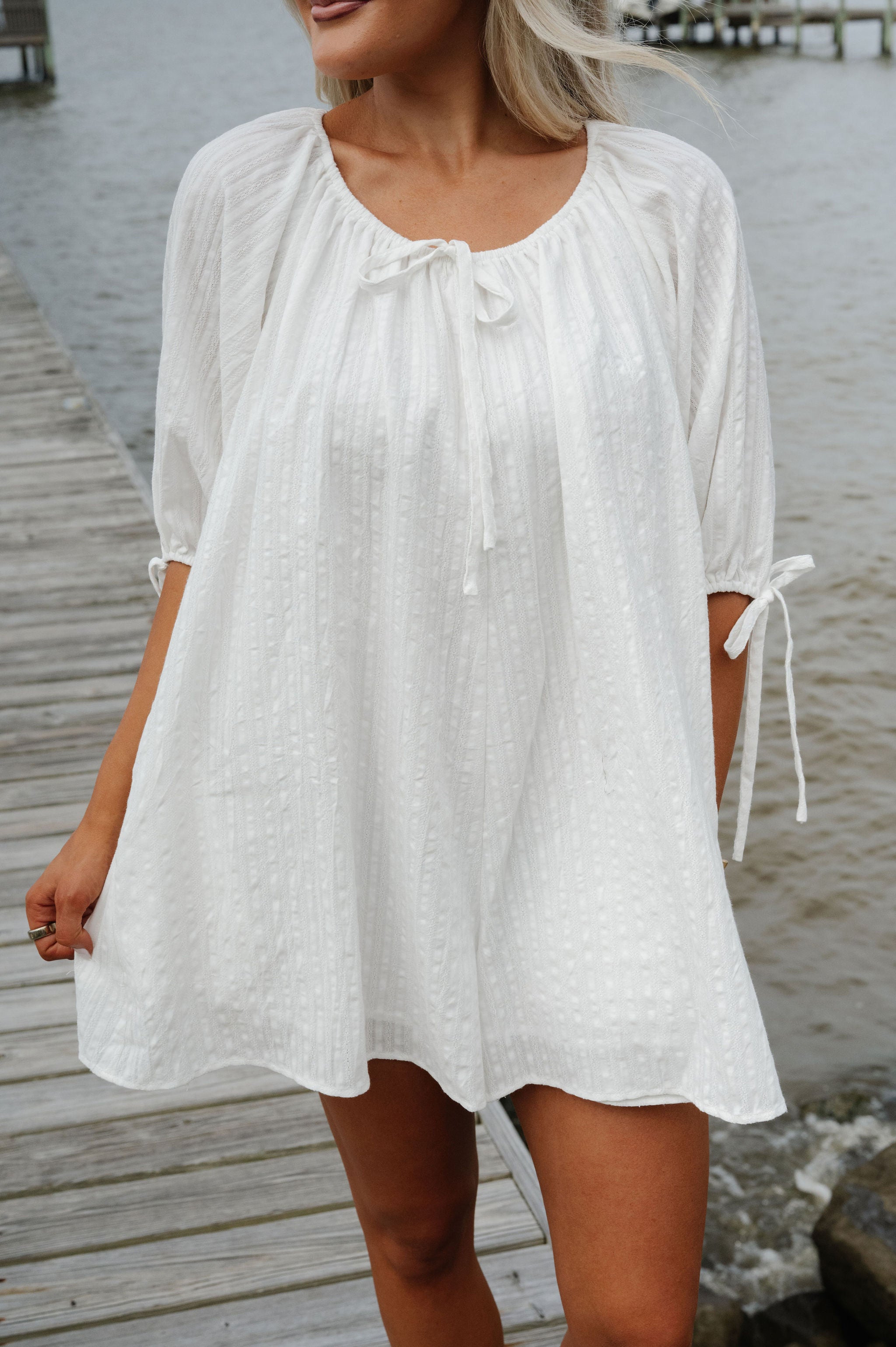 Striped Cotton Romper