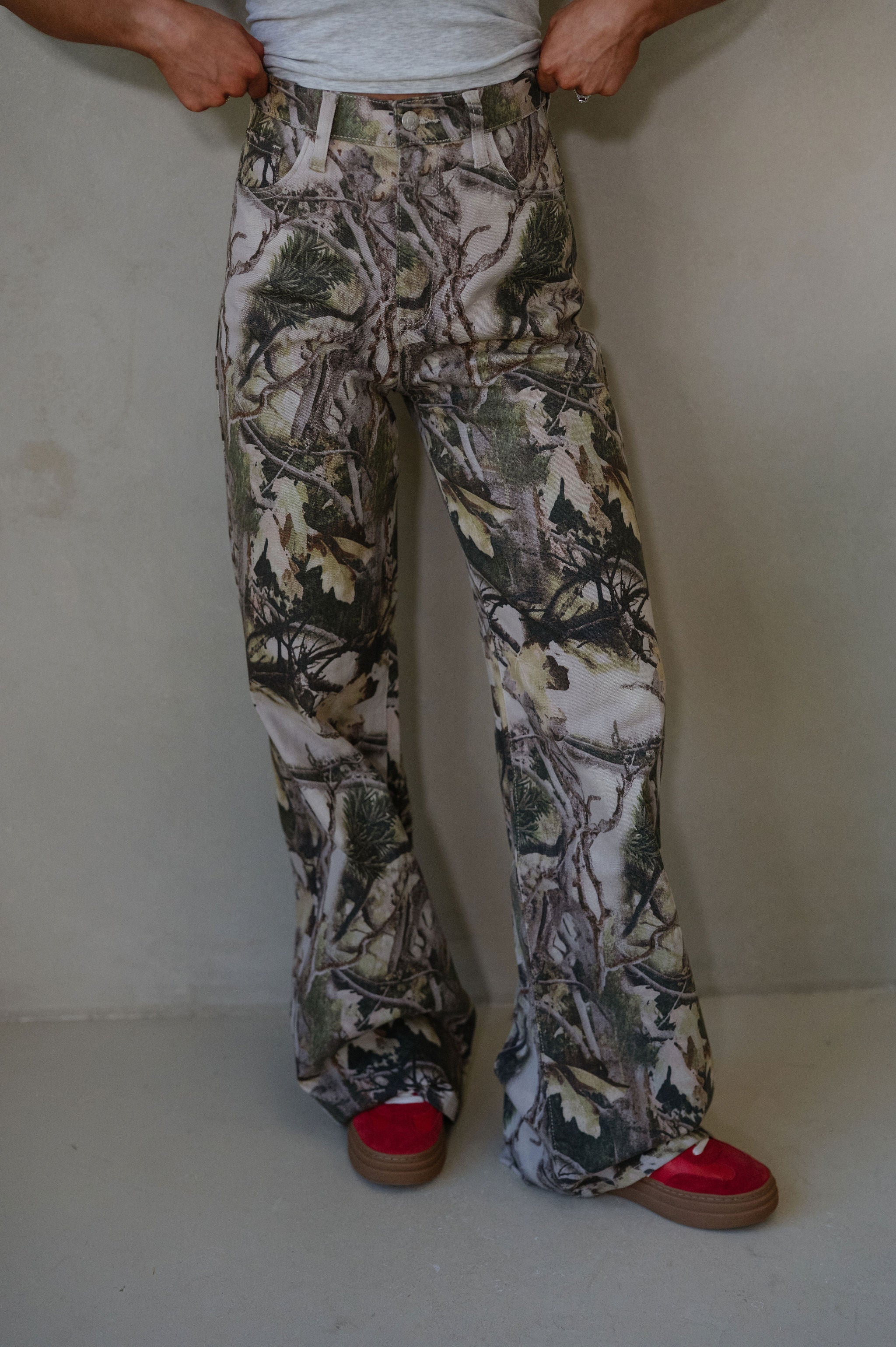 Rowan Wide Leg Jeans-Camo