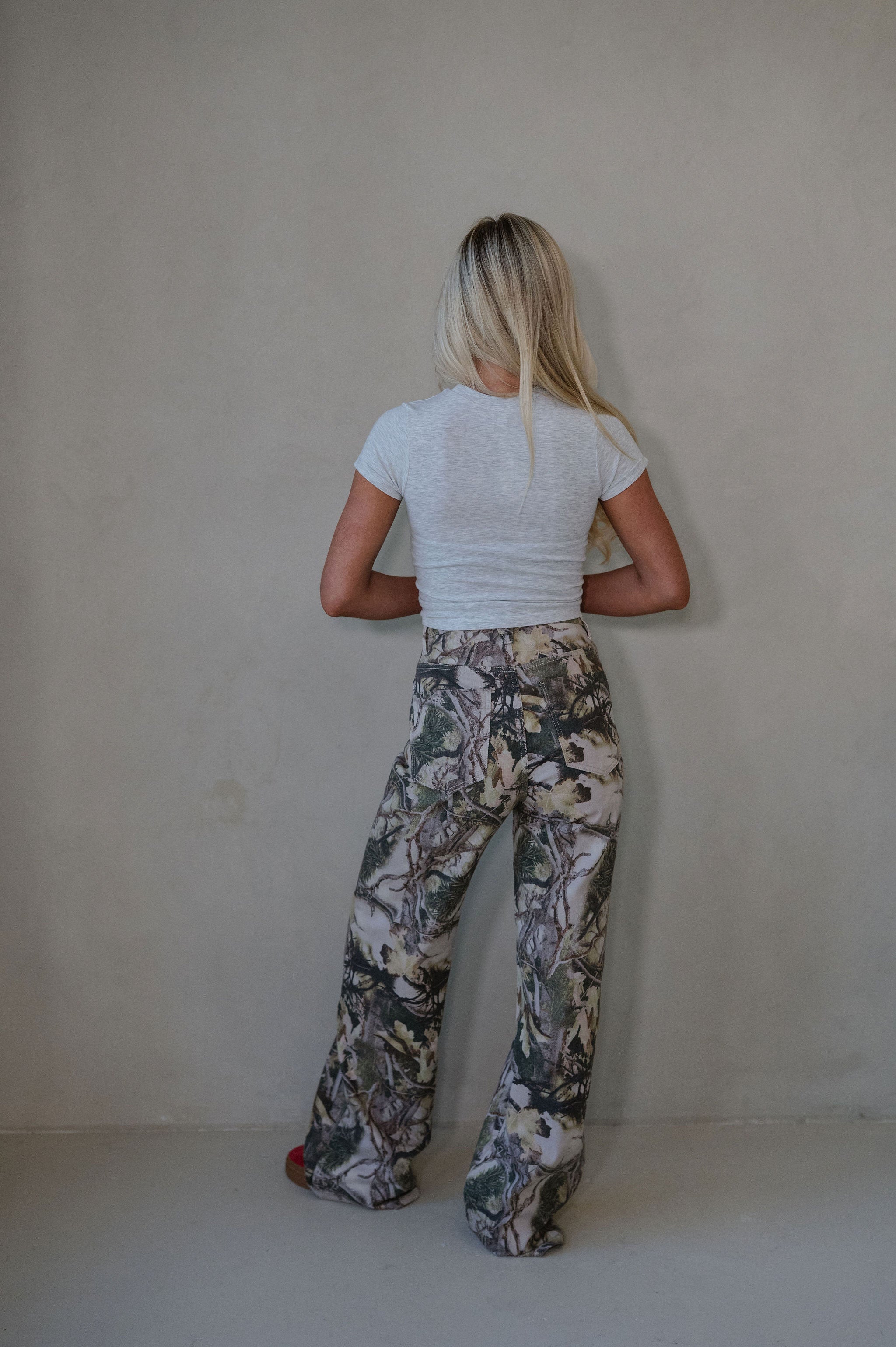 Rowan Wide Leg Jeans-Camo