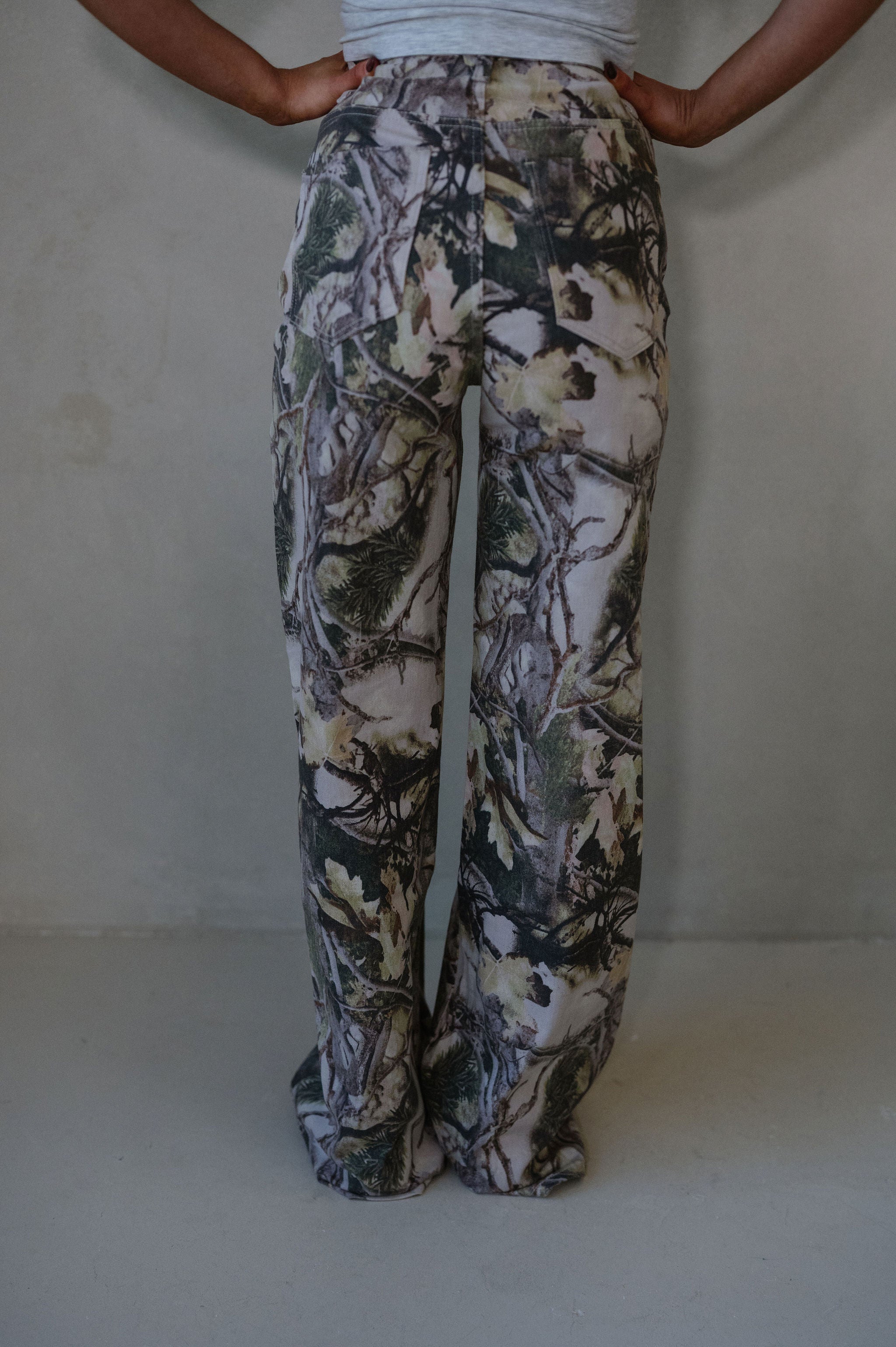Rowan Wide Leg Jeans-Camo