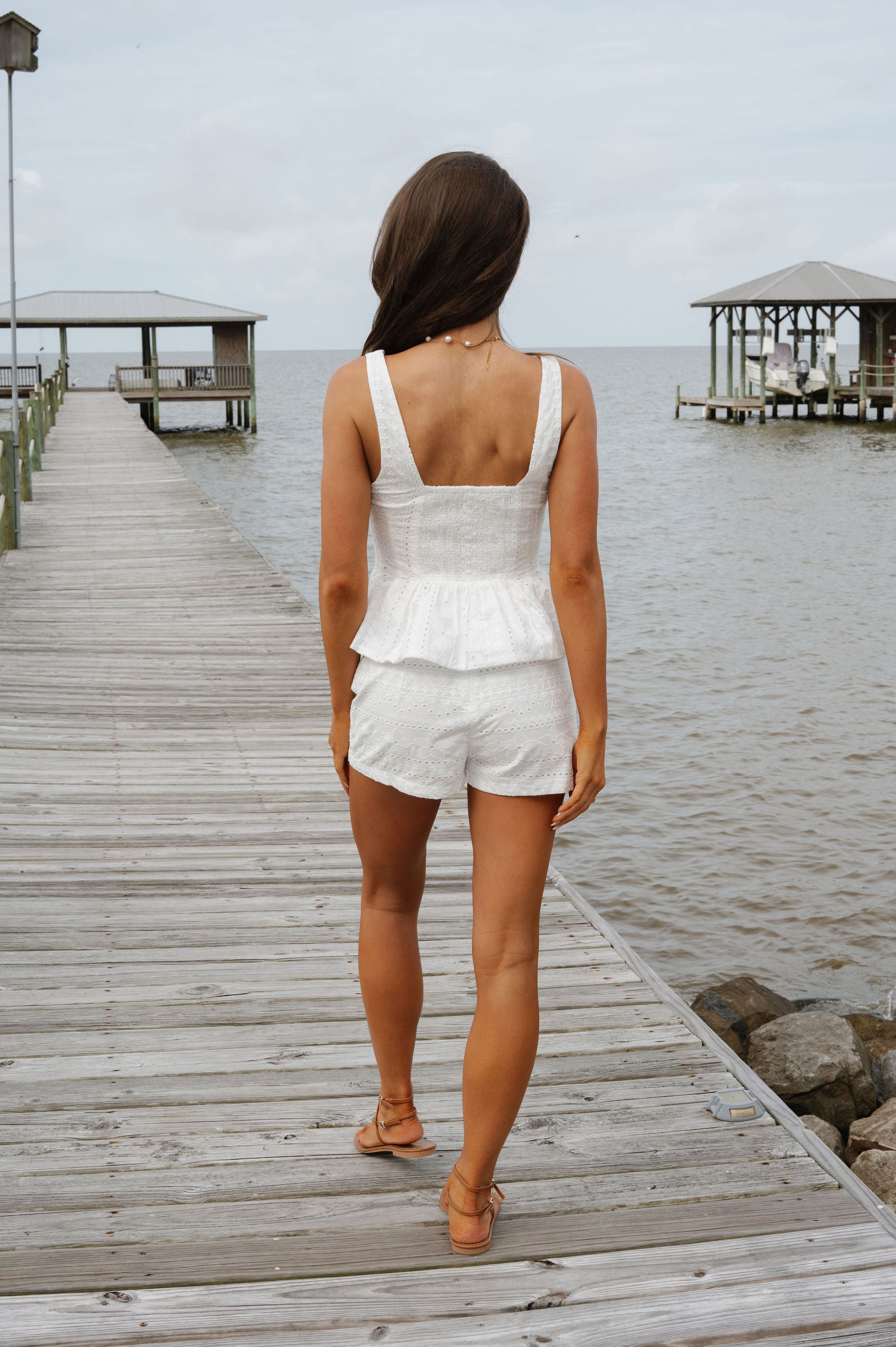 Vinnie Shorts Set-White