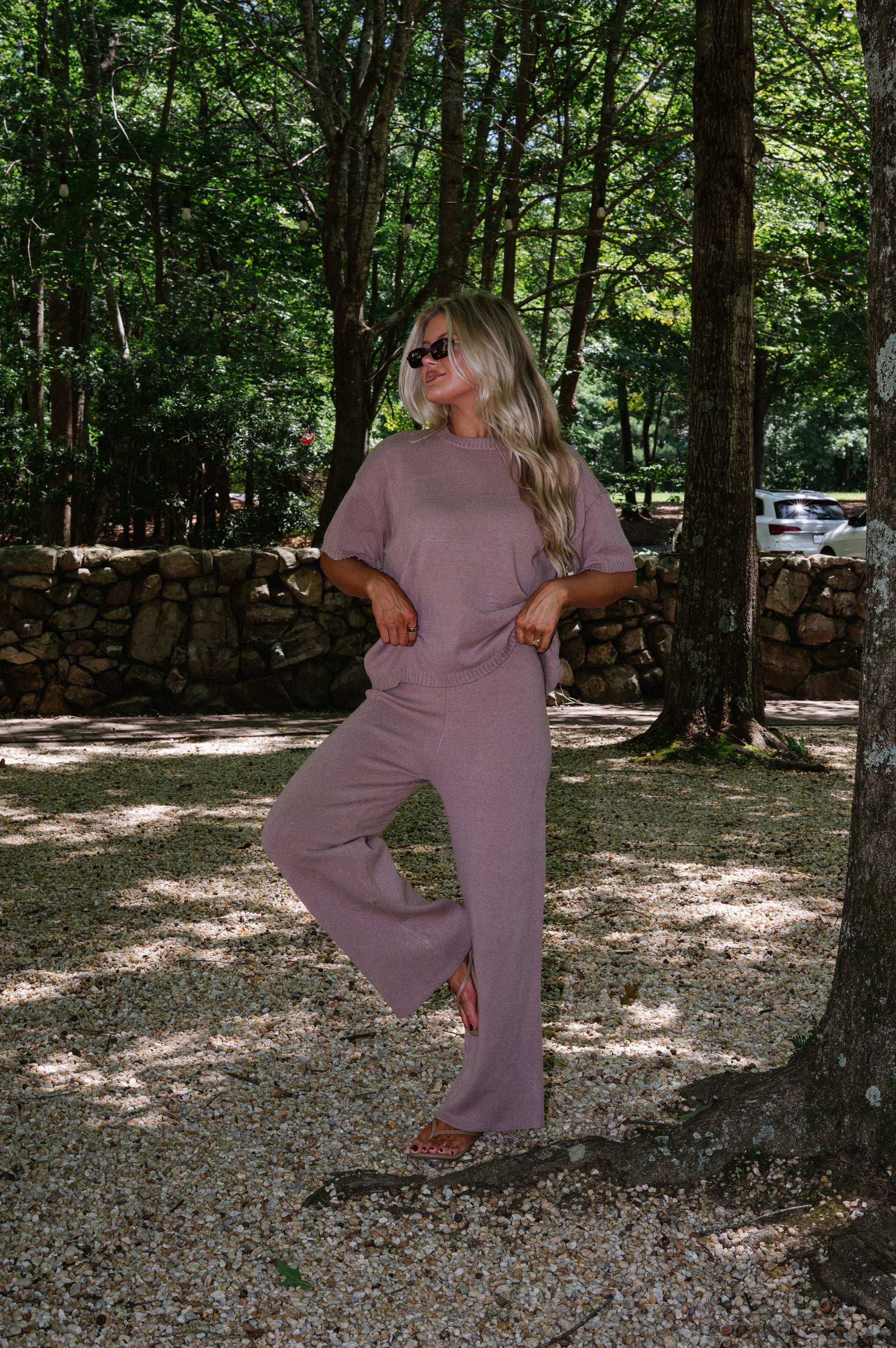 Stanton Knit Pants Set- Mushroom