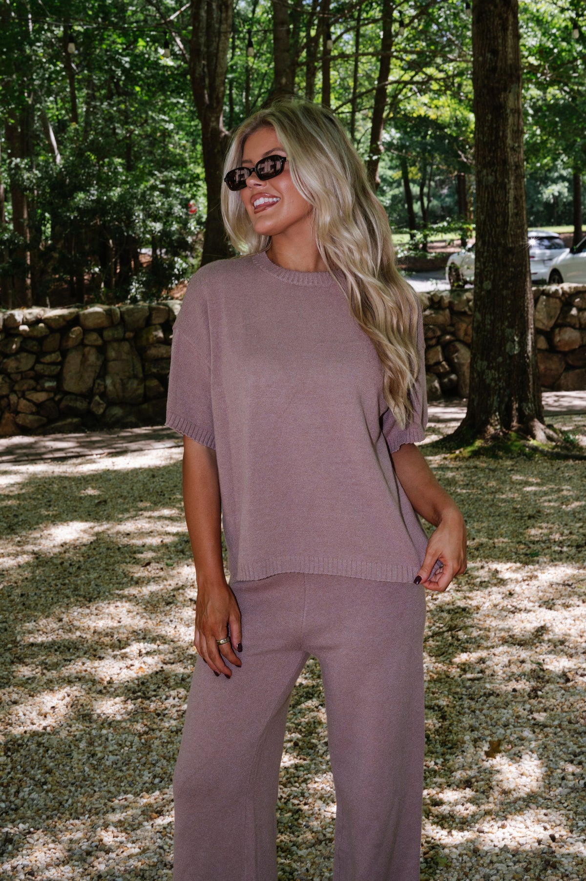 Stanton Knit Pants Set- Mushroom