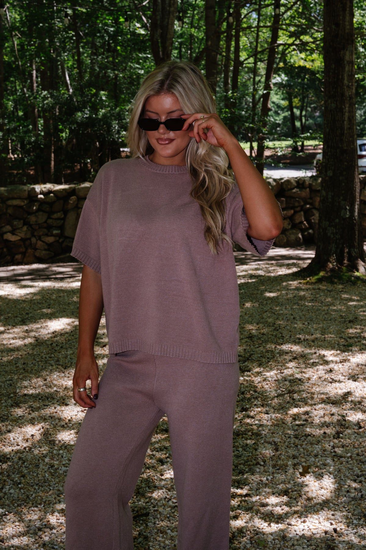 Stanton Knit Pants Set- Mushroom
