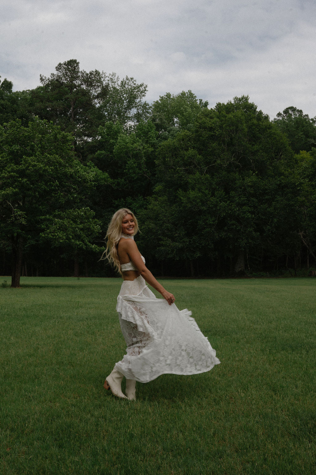Margo Tiered Maxi- Off White