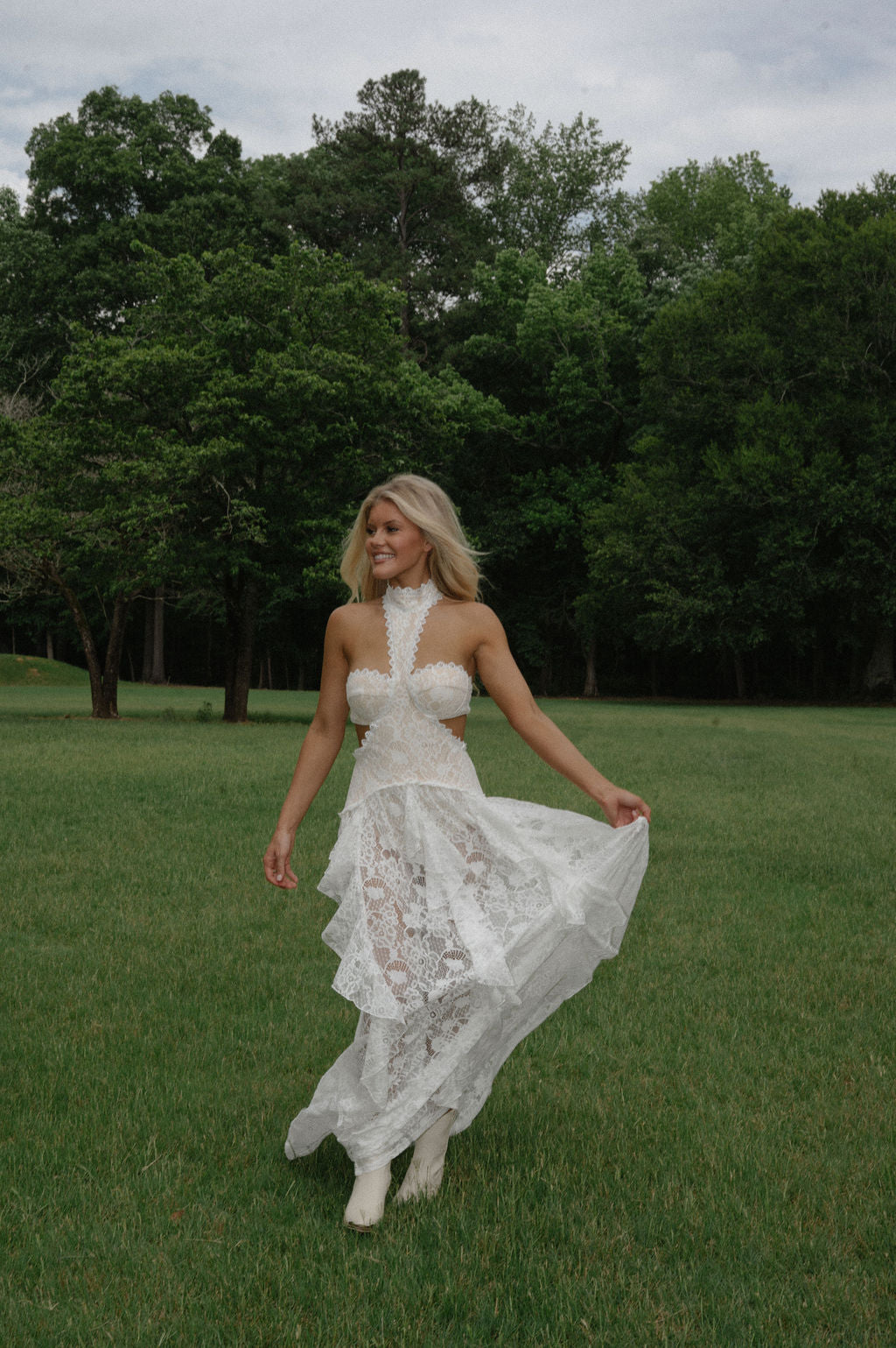 Margo Tiered Maxi- Off White