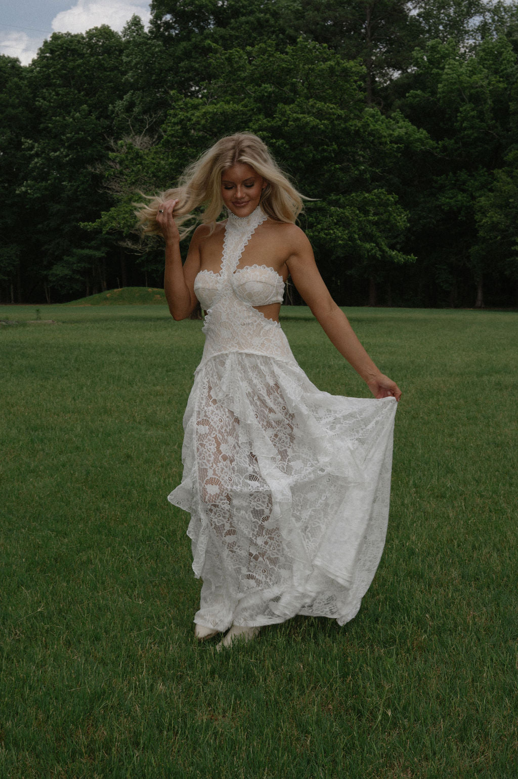 Margo Tiered Maxi- Off White