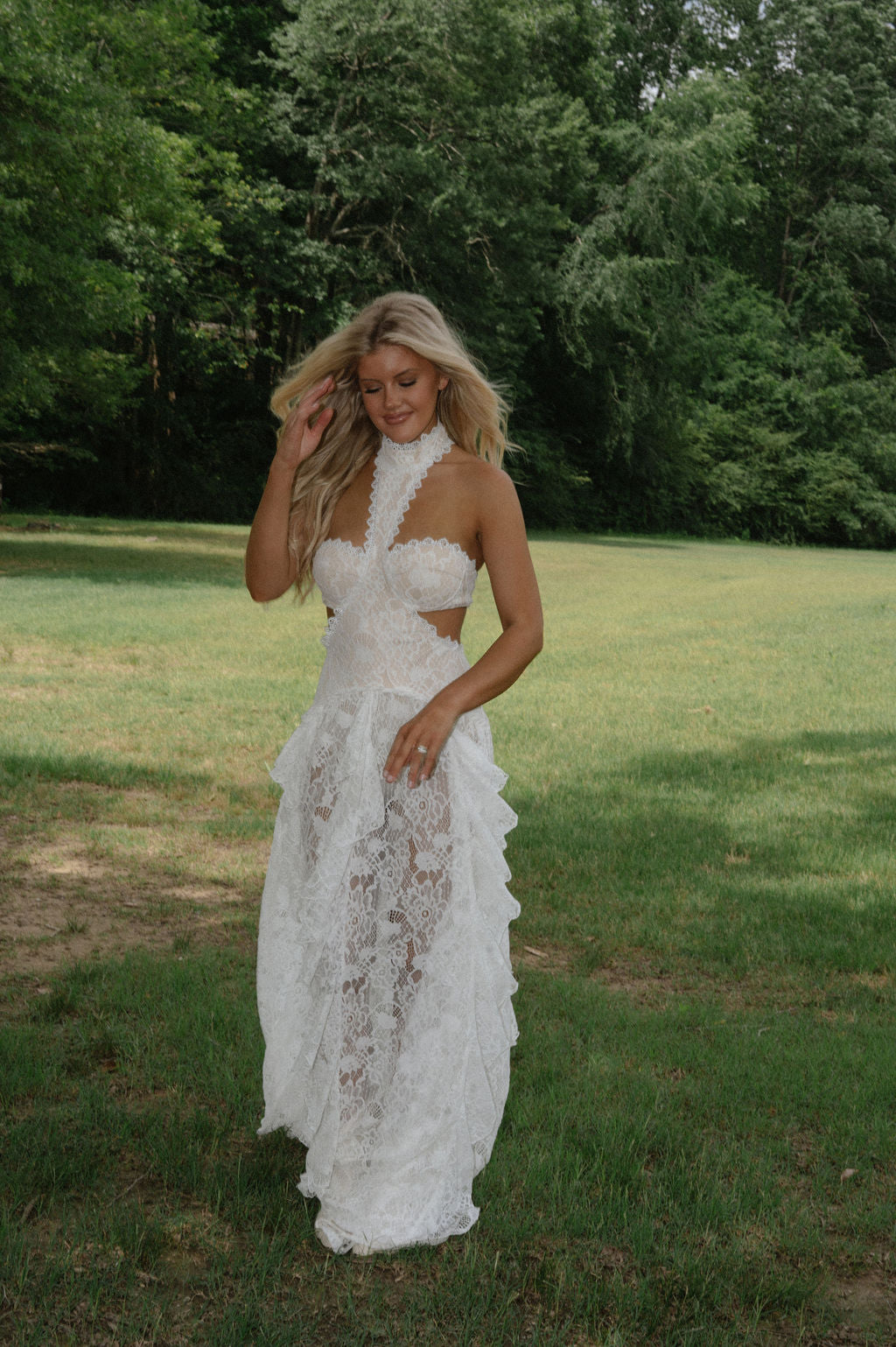Margo Tiered Maxi- Off White