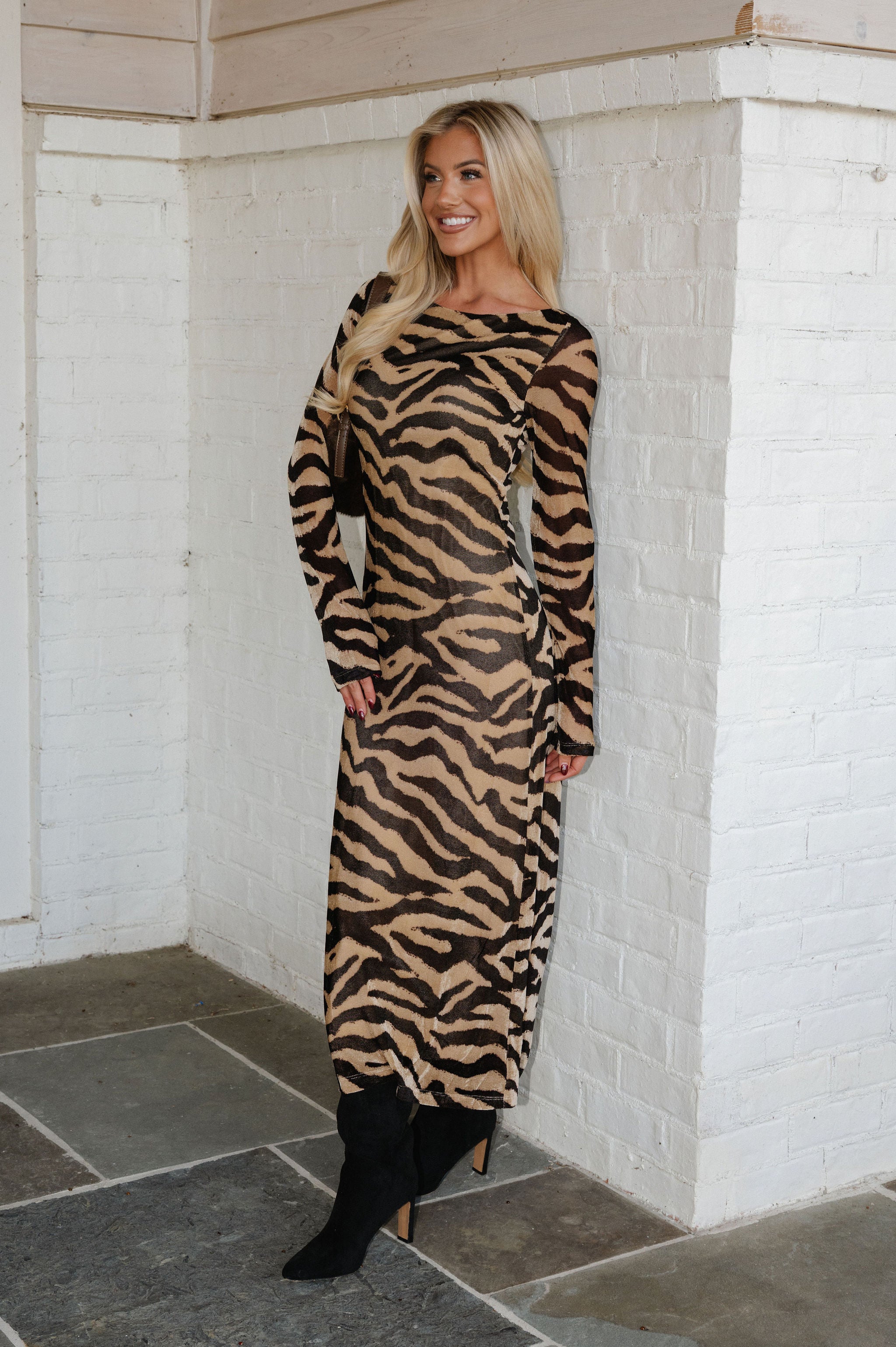 Gemma Maxi Dress-Zebra
