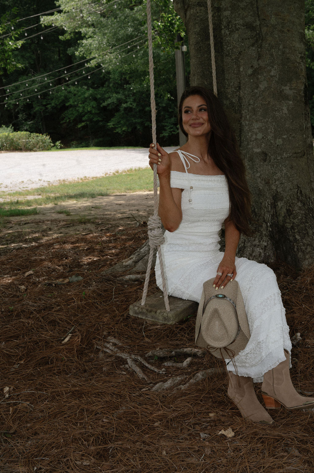 OTS Woven Dress-White